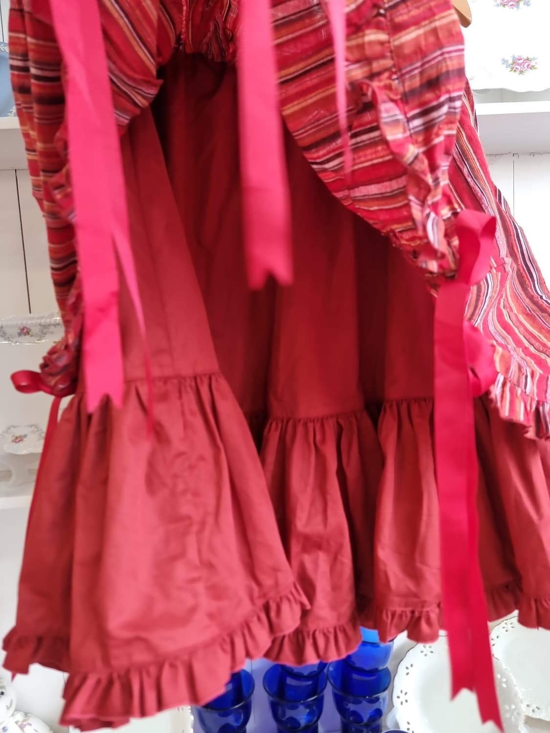 레드 스트라이프 리본 캉캉 스커트 상품이미지7