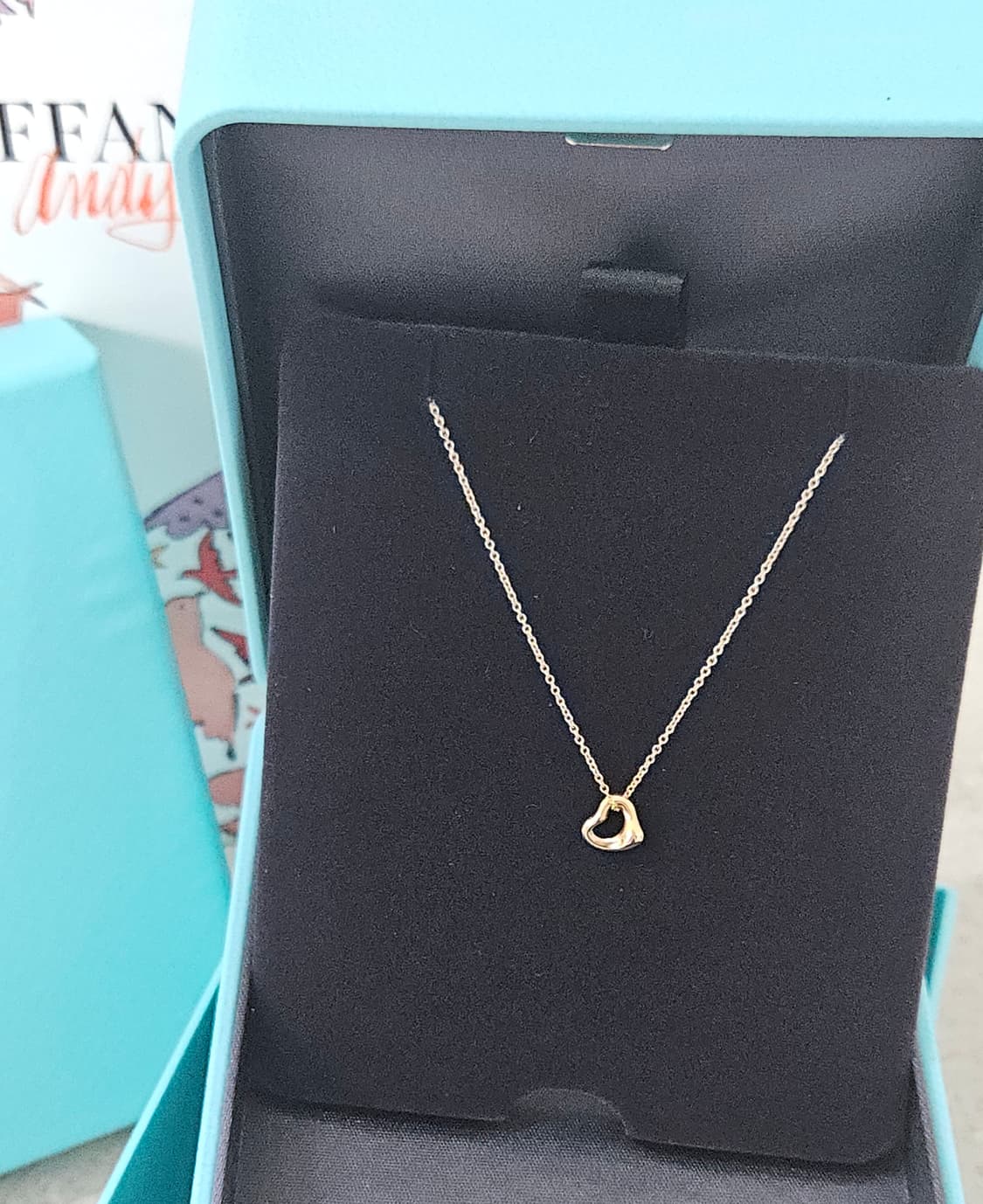 티파니앤코 오픈하트 목걸이 18k 로즈골드 7mm [정품/풀구성] 상품이미지3