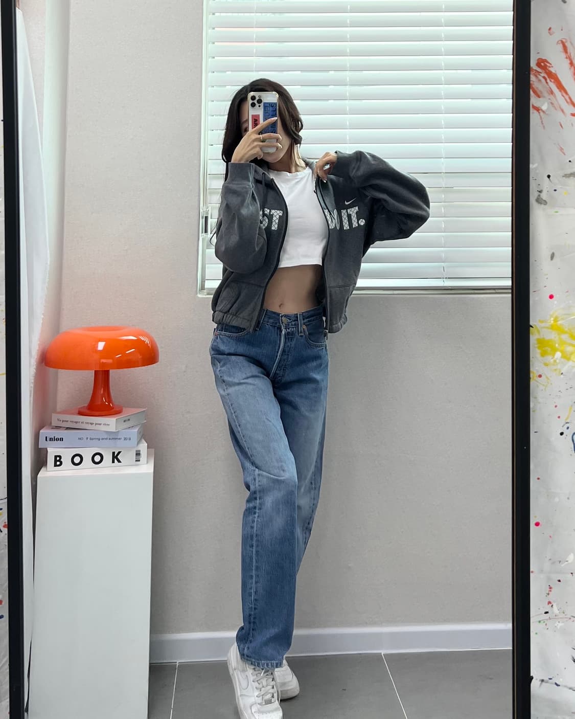 (WOMEN)나이키 크롭 후드 집업-M1469 상품이미지6