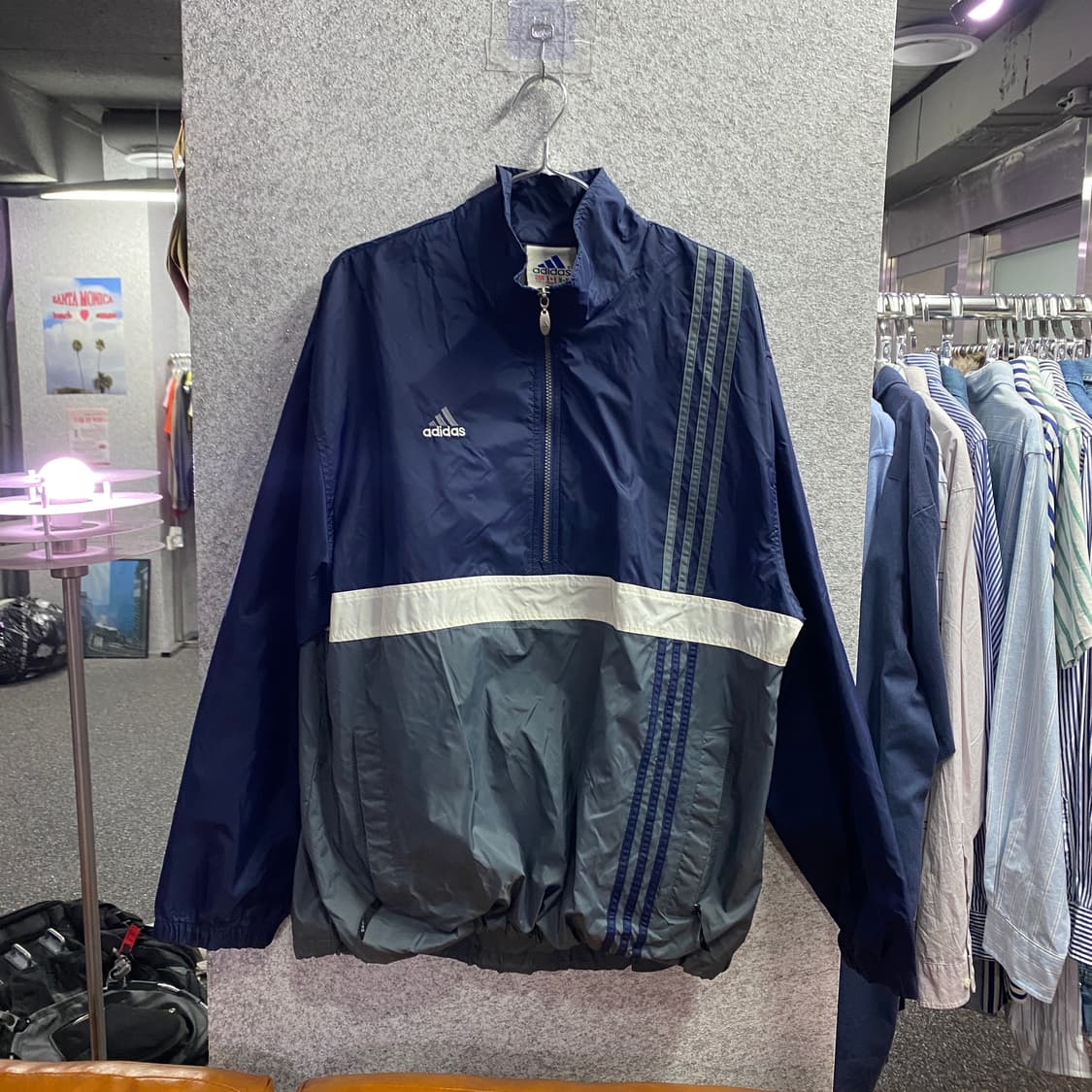 아디다스 올드스쿨 배색 반집업 아노락 자켓  B4150 상품이미지2