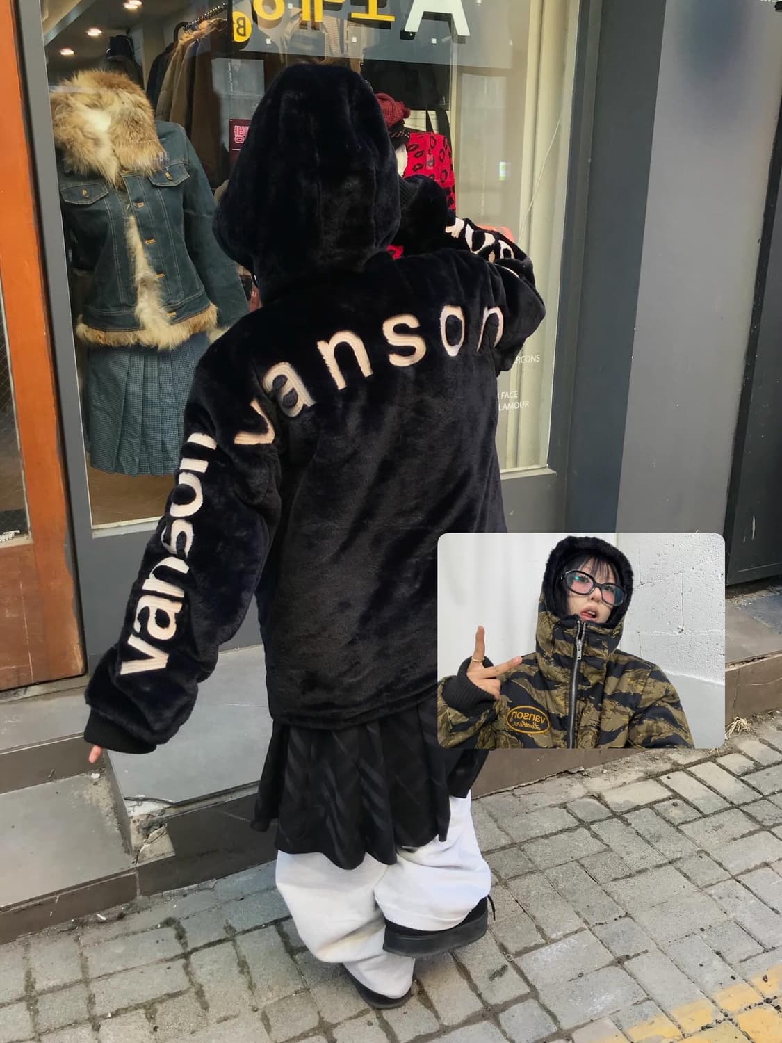 Vanson Reversible Camouflage Fur Jacke 상품이미지1