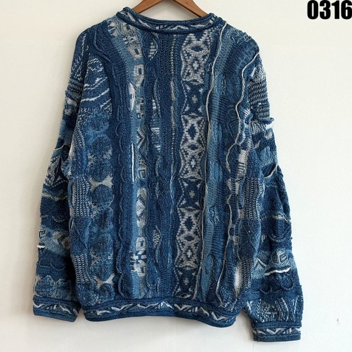 쿠지 케이블 니트 스웨터 L 0316  상품이미지7