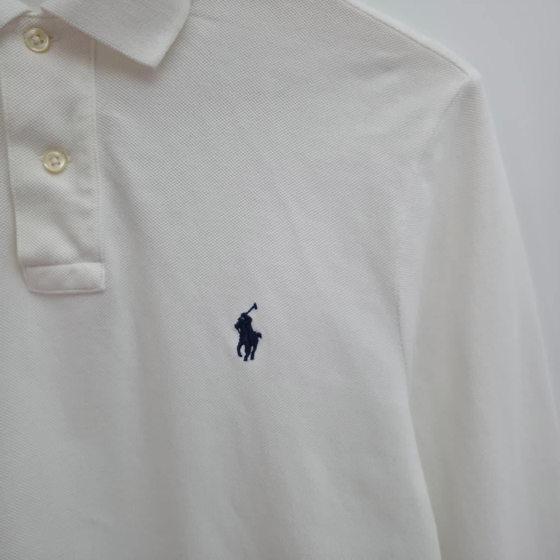 [S] 폴로 랄프로렌 화이트 긴팔 카라티 상품이미지4