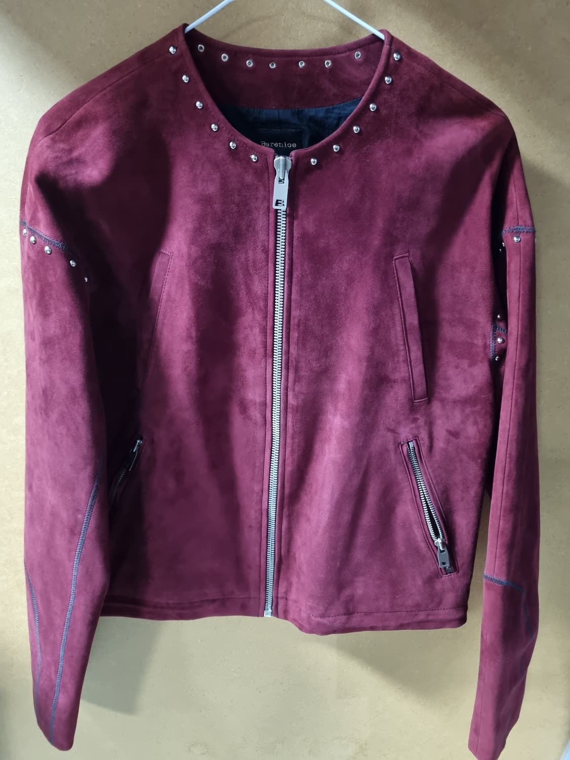 베르니스 여성 스웨이드 양가죽 자켓 상품이미지1