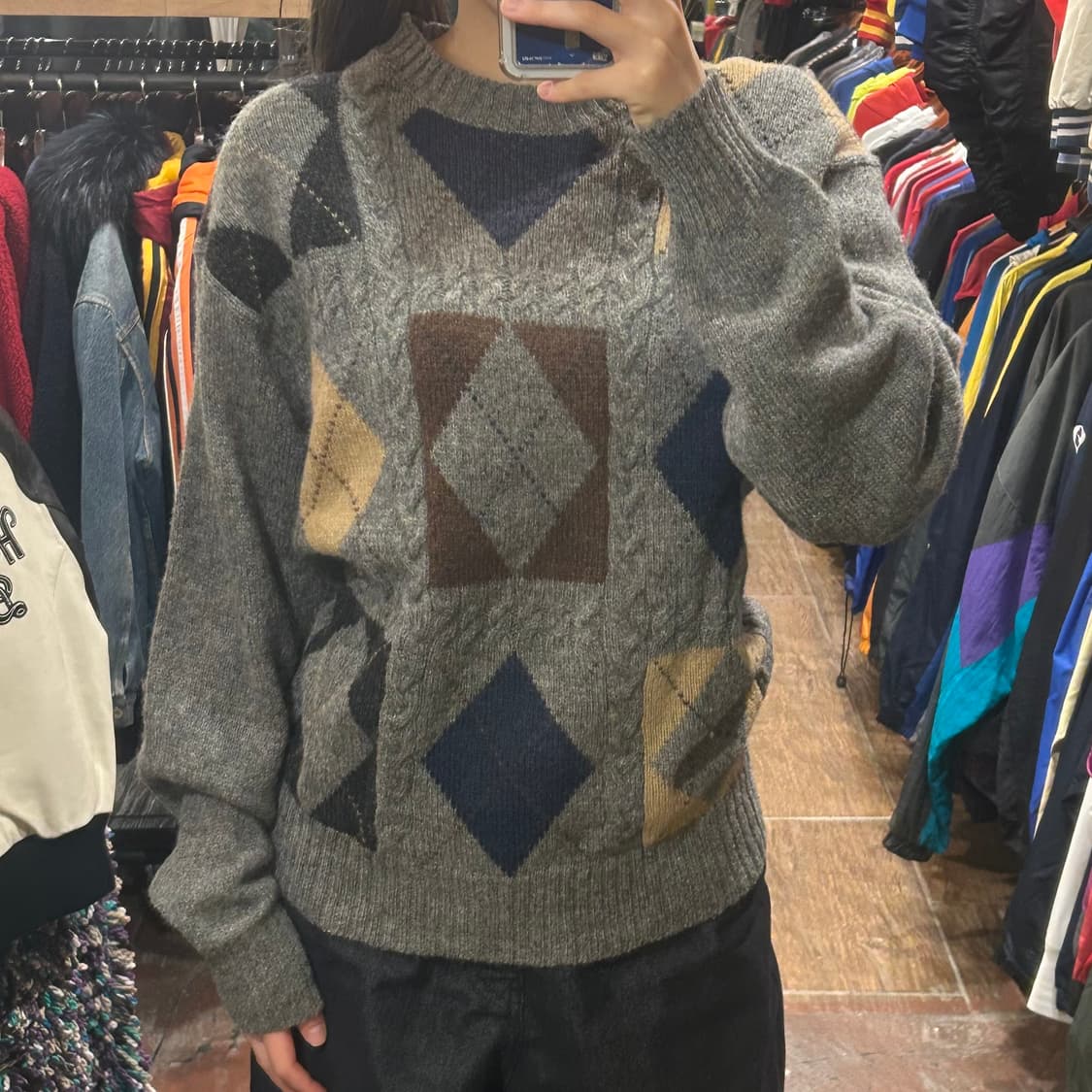 [HI] 아가일 니트 스웨터 상품이미지2