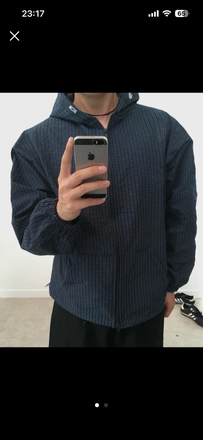 체크 바람막이 상품이미지1