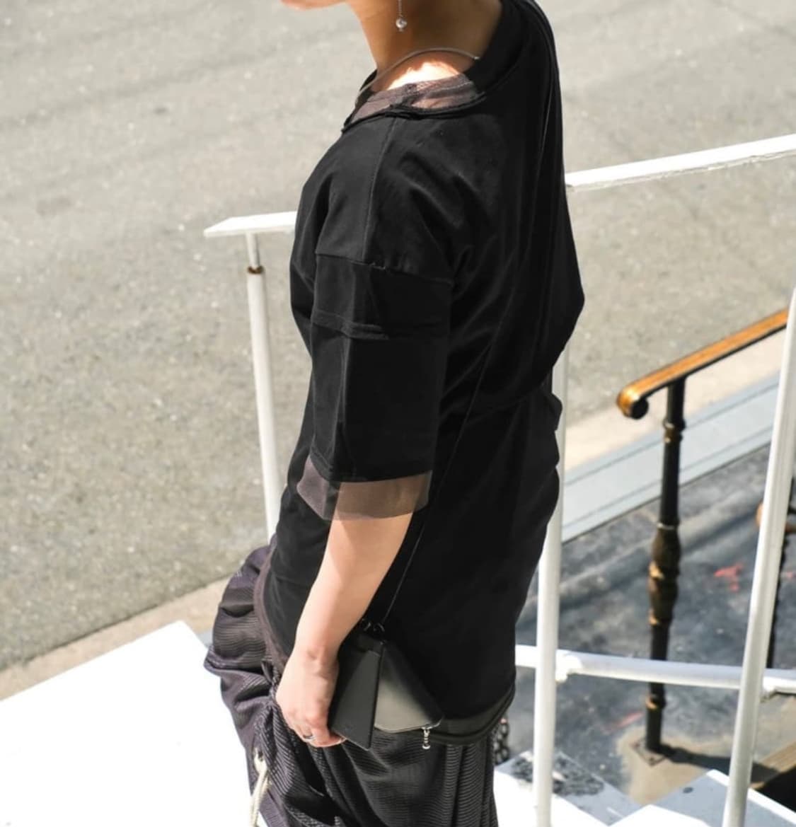 퍼버즈 매쉬 레이어드 티셔츠 상품이미지2