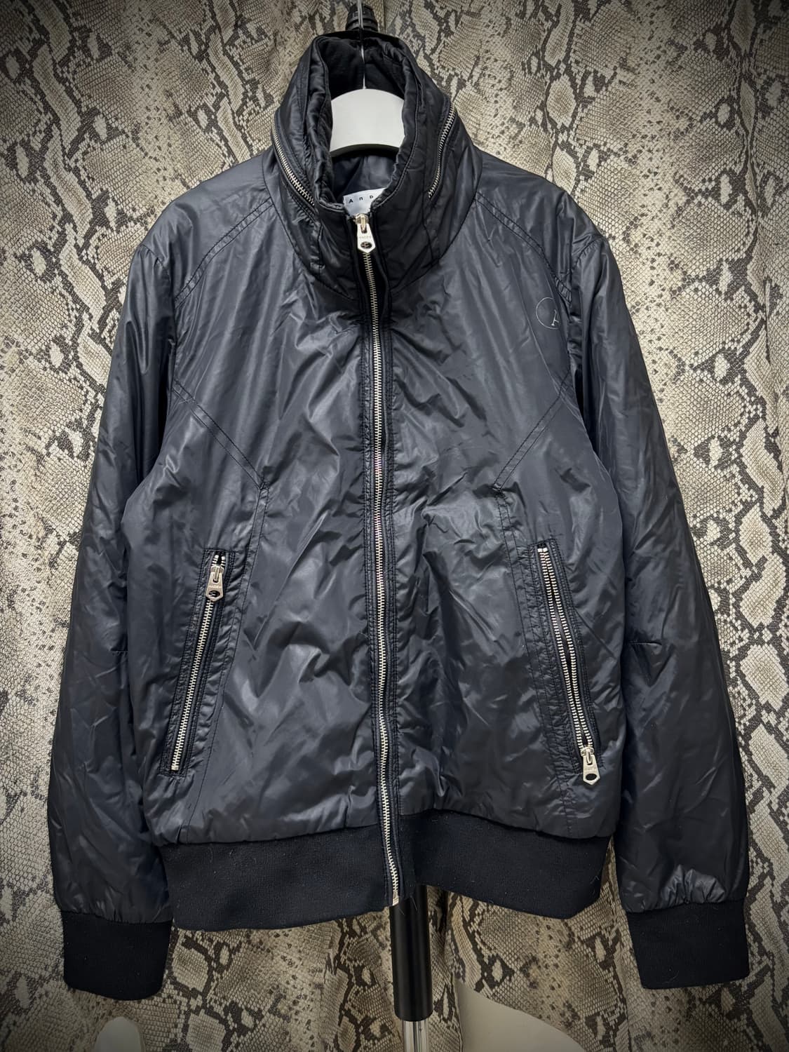 [Andew Y2K] Deep Navy Nylon Padded Jacke 상품이미지5