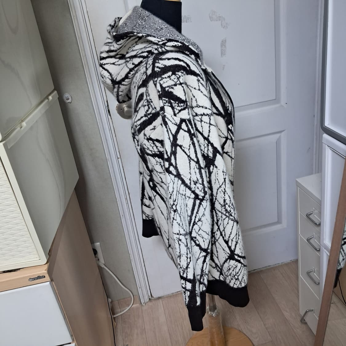 에리카카발리니 앙고라 후드집업 가디건 S(55~66)거의 새제품 상품이미지5