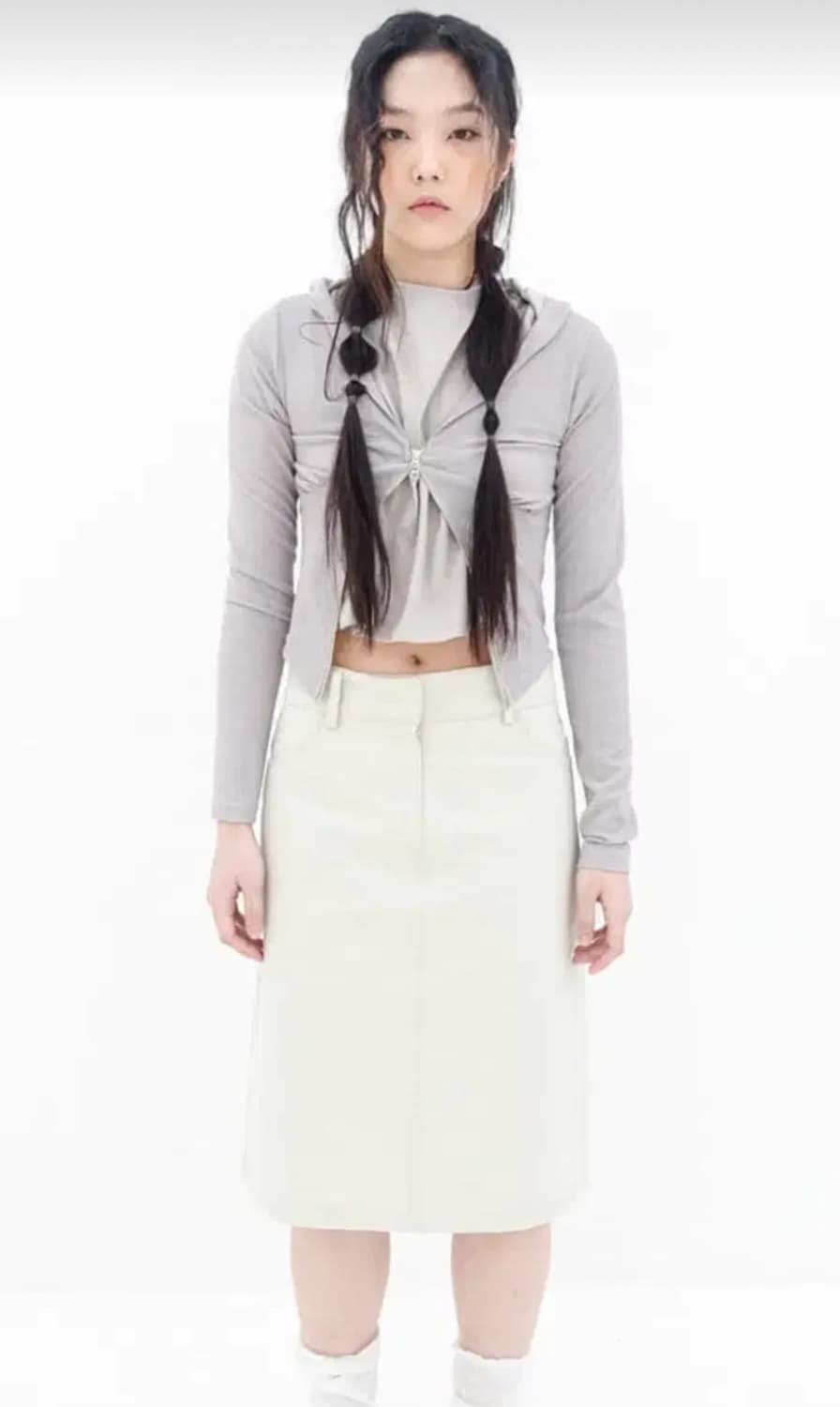 샵페어리 bustier line hoodie 셔링 후드 상품이미지2