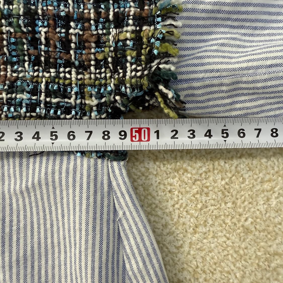 [S] 자라 베이직 여성 트위드 패널 셔츠 0107T1 상품이미지6