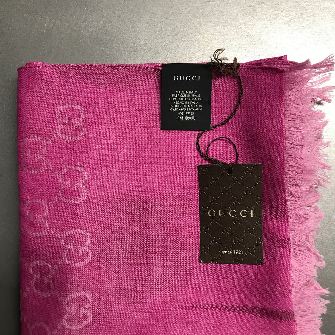 구찌 핑크 스카프 새상품 상품이미지3