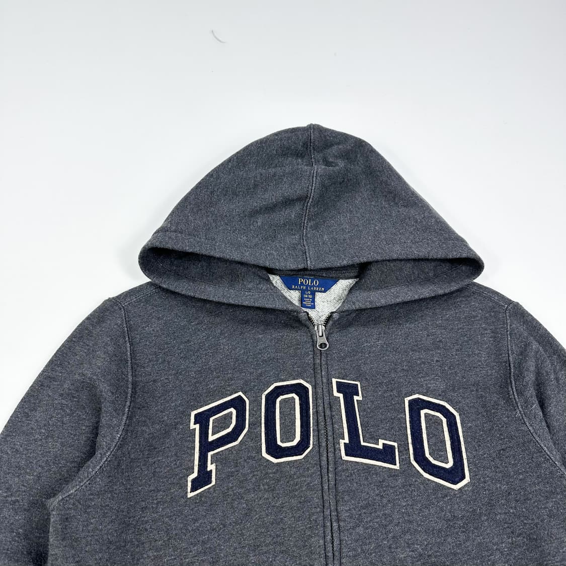 폴로 랄프로렌 키즈 이니셜 차콜 후드집업 (실측 S 여성추천) 상품이미지1