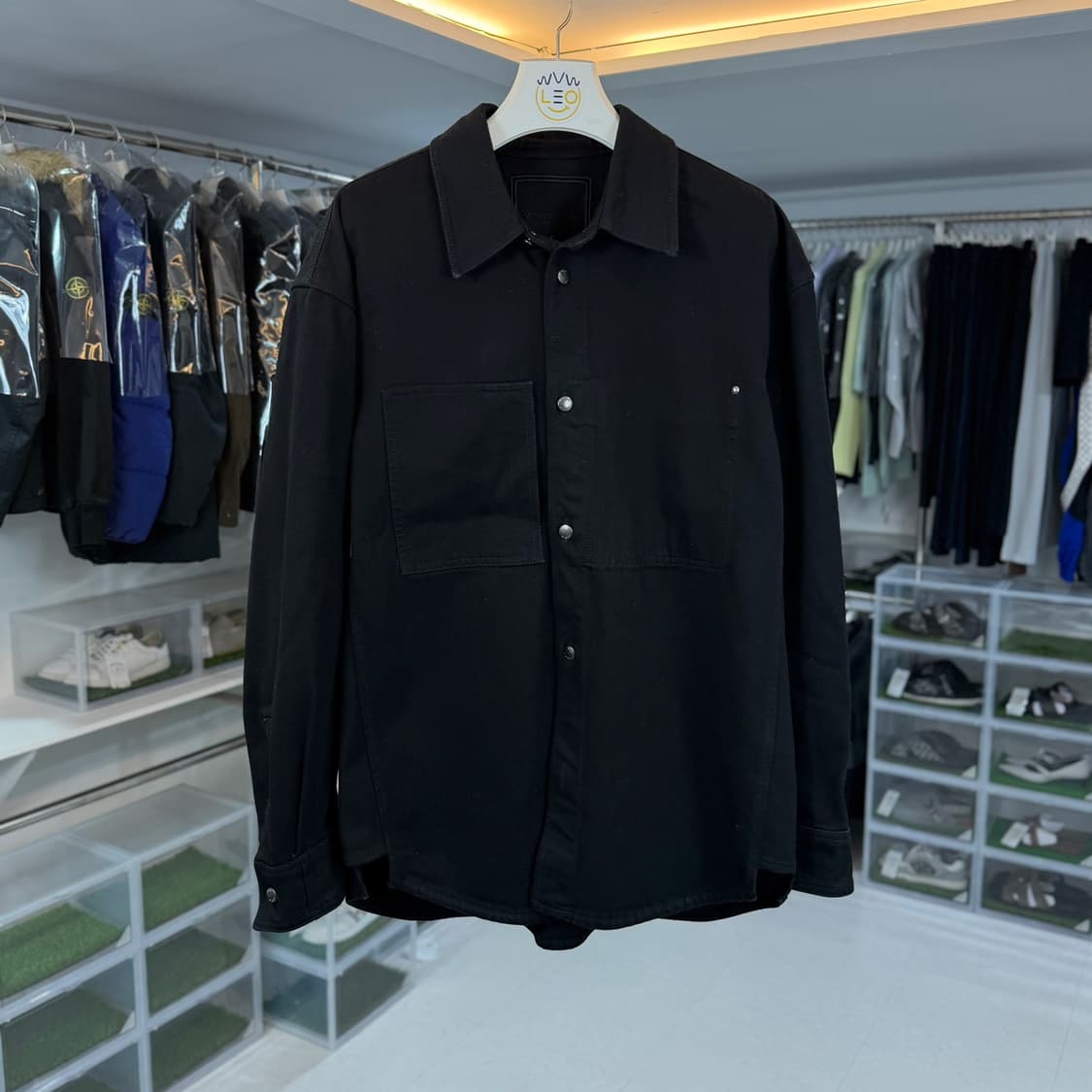 [리오브] 우영미 백로고 데님 셔츠 상품이미지2