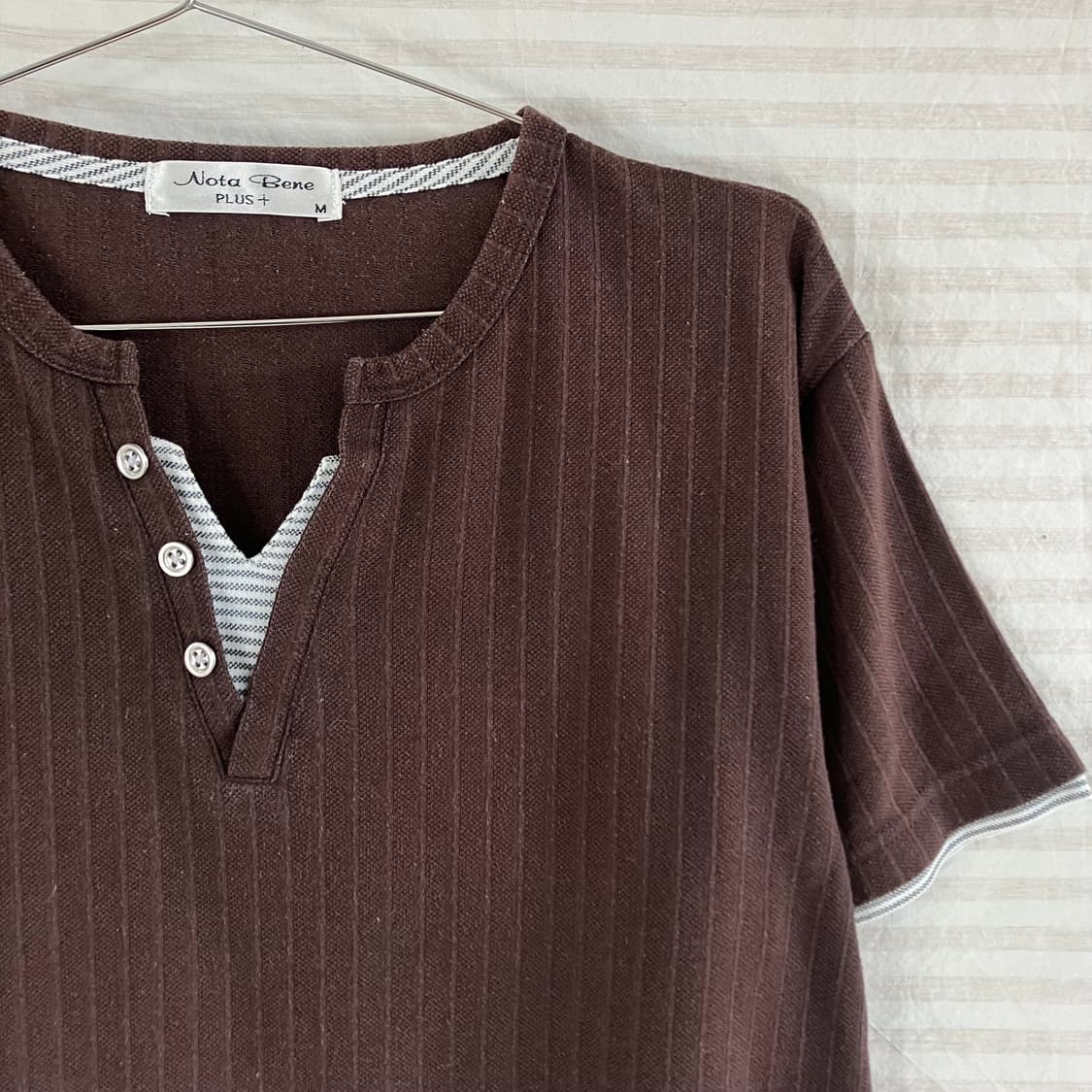 빈티지 초코 브라운 레이어드 모리 반팔 975 y2k 스트릿 갸루 펑키  상품이미지4