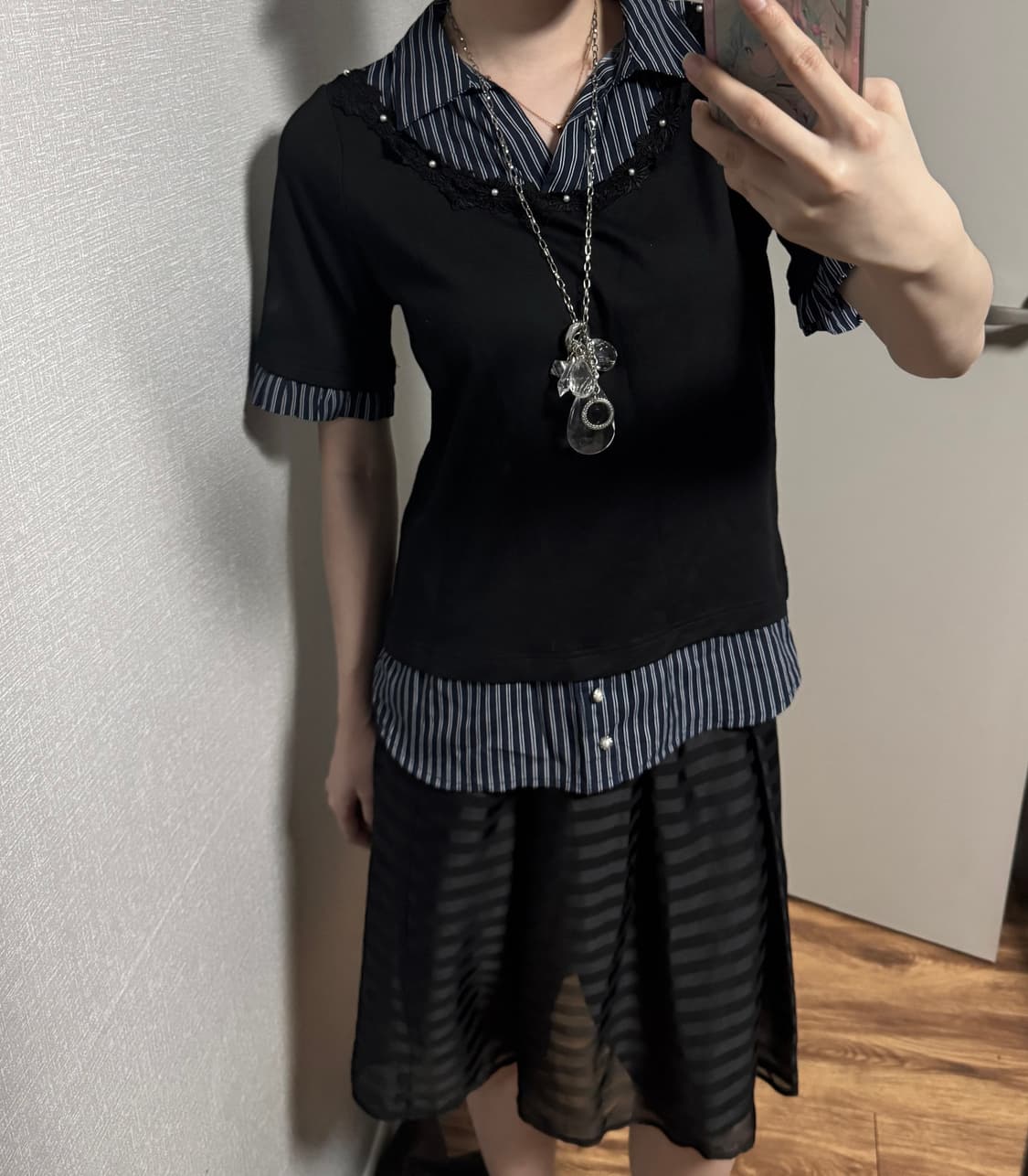 Axes femme 스트라이프 레이어드 티 상품이미지1