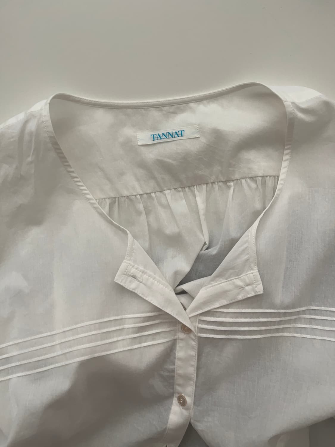 tannat dense string blouse - white 상품이미지4