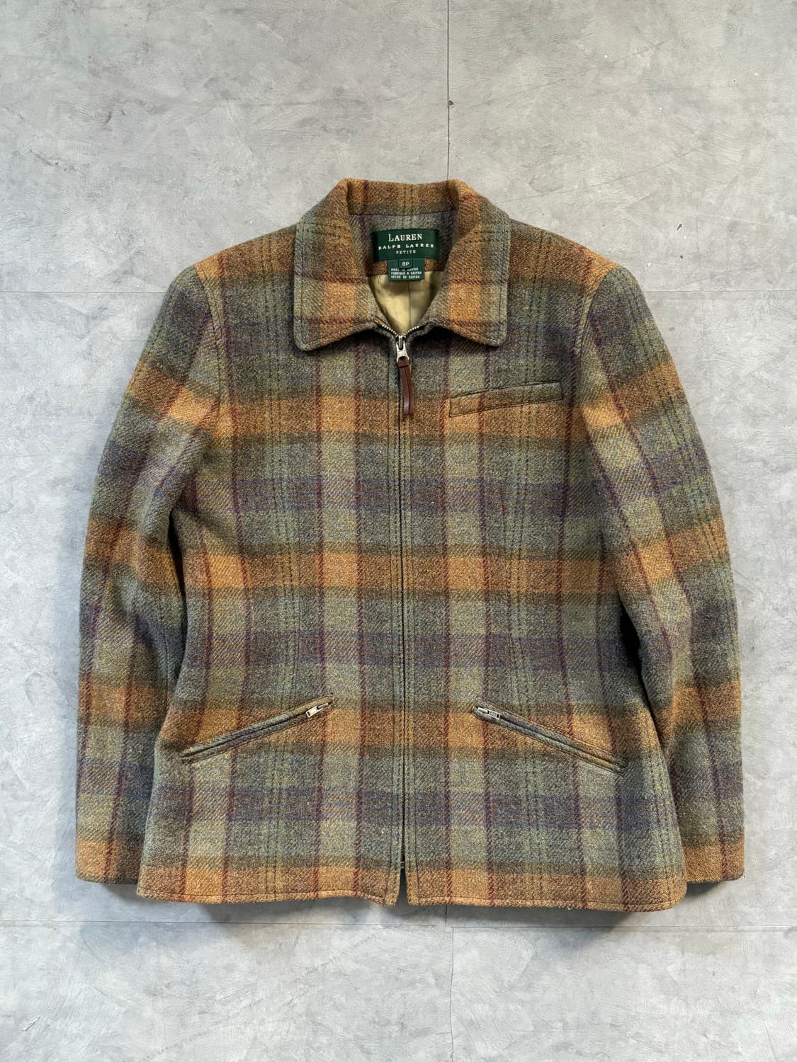 Polo 랄프로렌 울 카라 체크 집업 자켓 상품이미지2