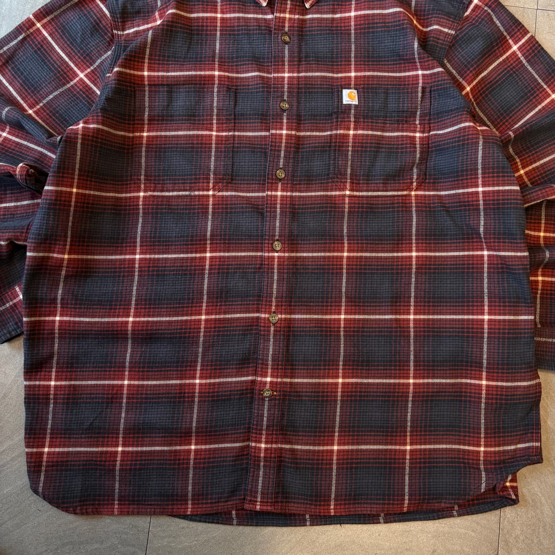 칼하트 정품 오리지널 해비 코튼 체크 긴팔 셔츠 상품이미지4