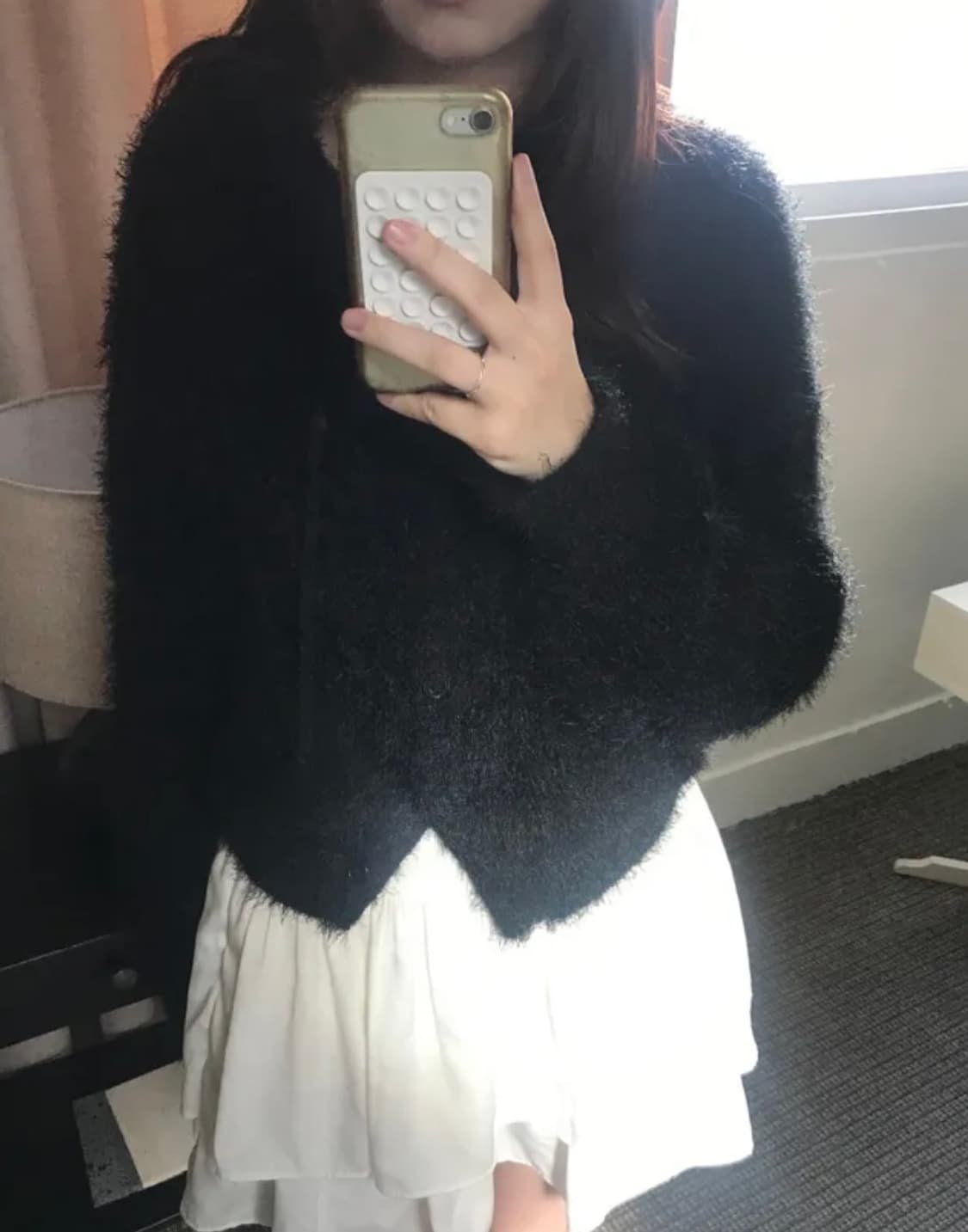 앙고라 솔잎 후드 가디건 상품이미지3