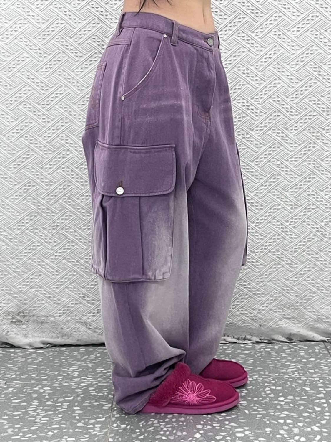 HOODHOOD 빈티지워싱 빅포켓 카고팬츠 33인치 C06233 상품이미지2