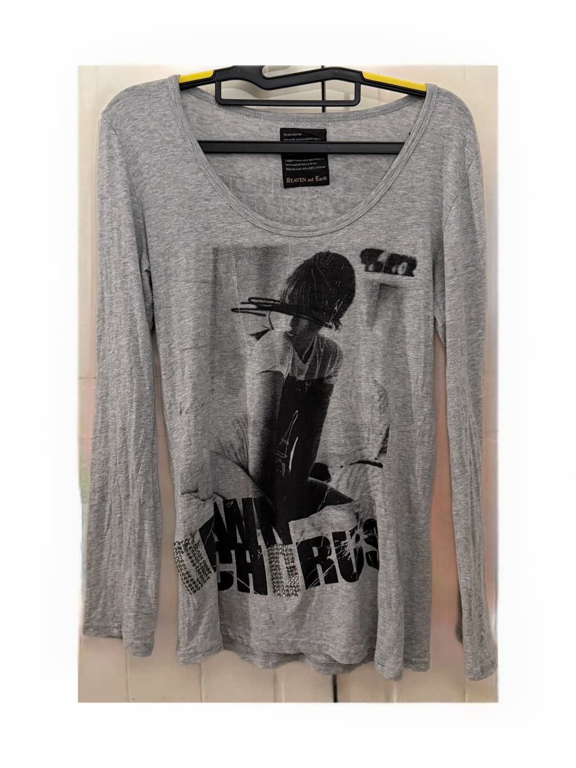 heaven and earth Y2K 갸루 프린팅 큐빅 티셔츠 상품이미지1