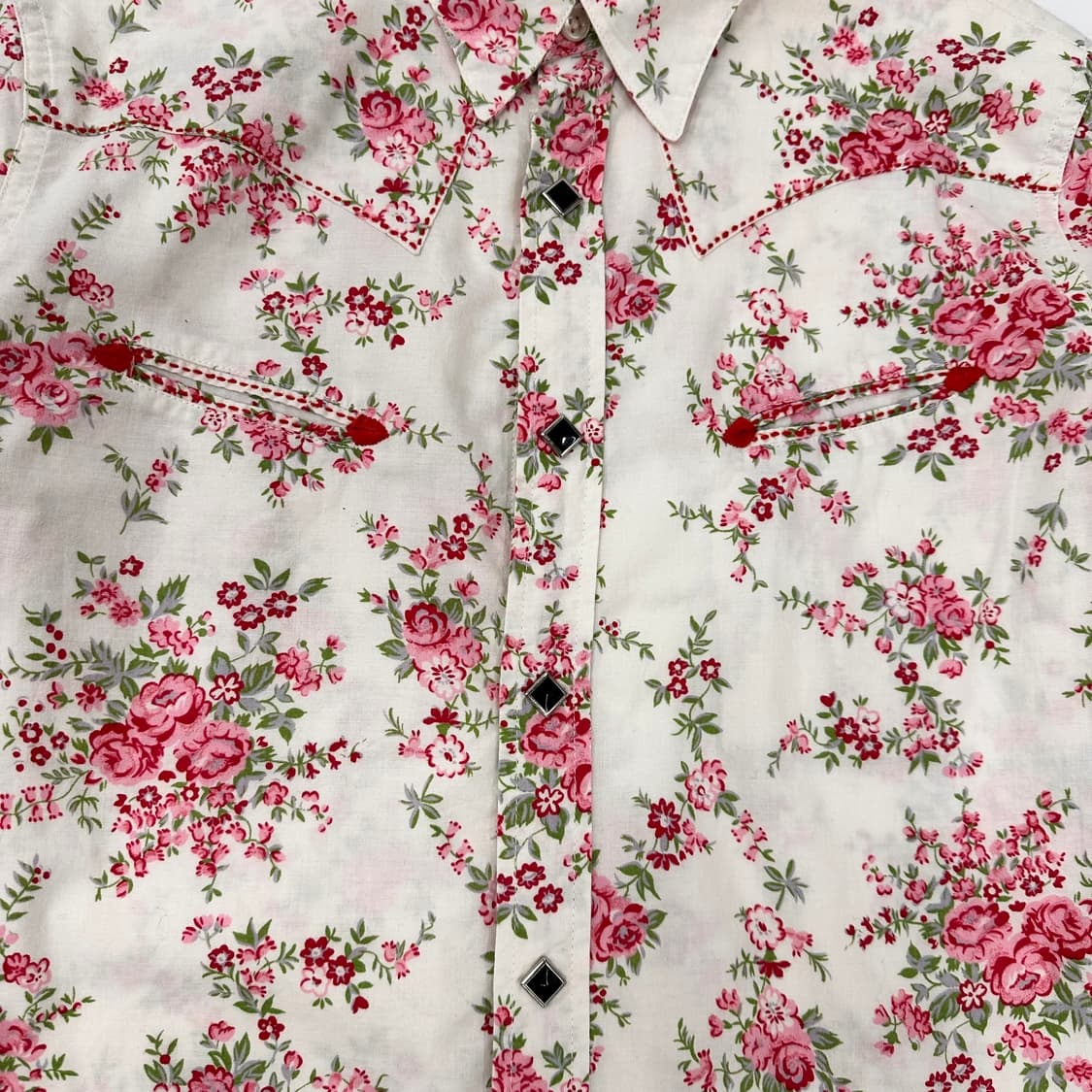 Polo, Ivory Rose Pattern Western Shirt 상품이미지5