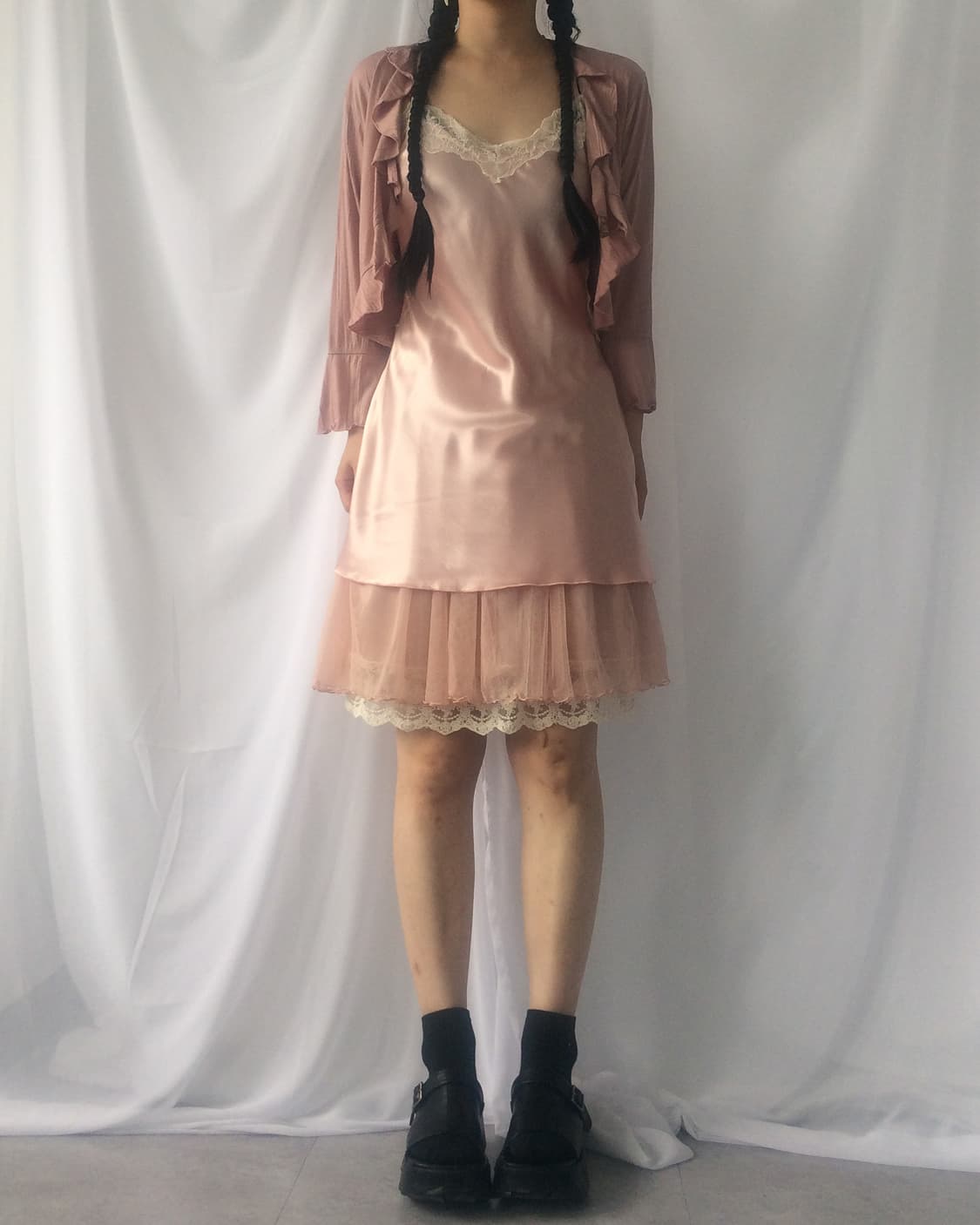 Rosa cheri frill open cardigan 상품이미지4
