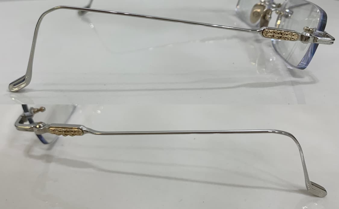 크롬하츠 소퍼스2 [SS/GP] 샤이니 실버&골드 플레이트 무테 안경 상품이미지5