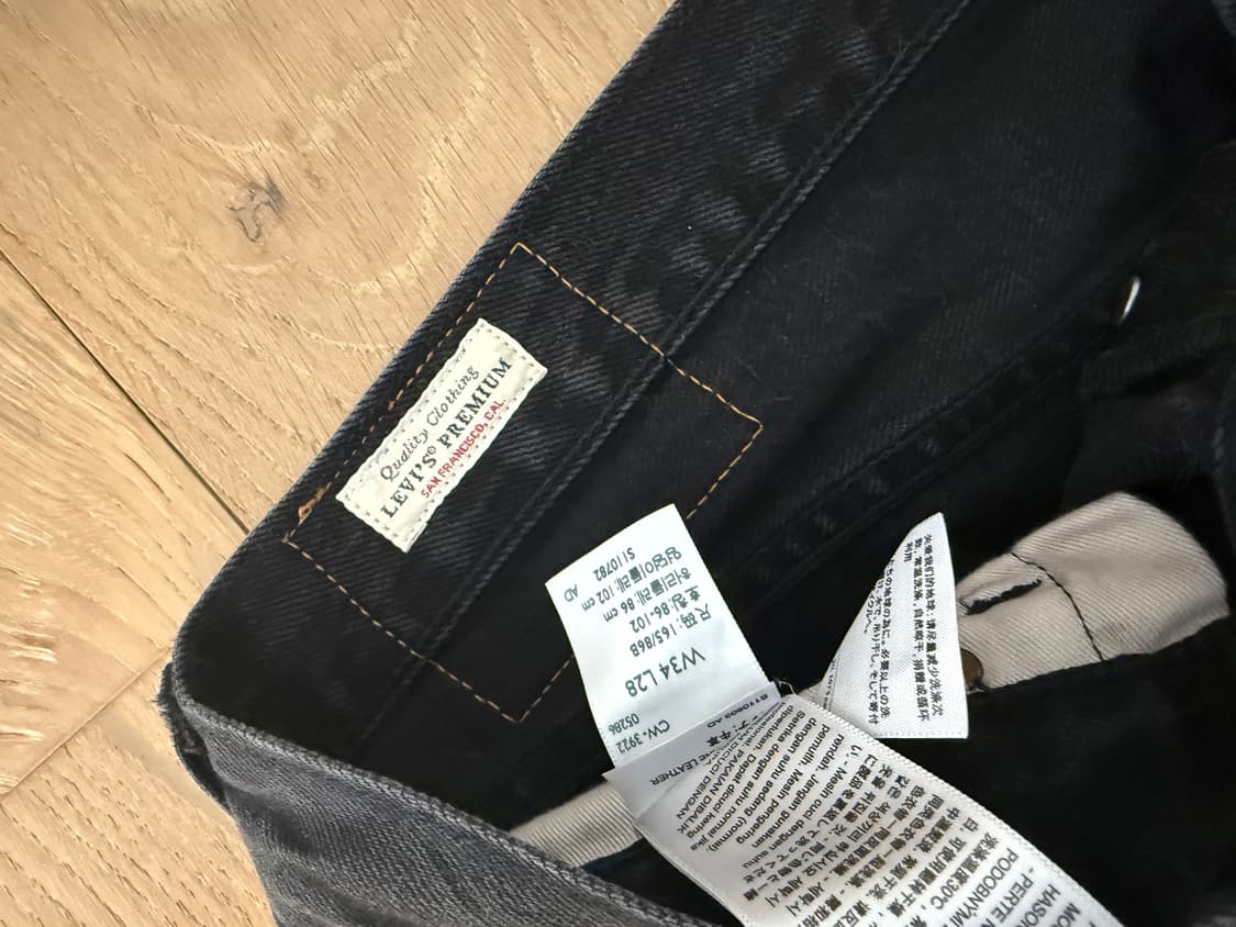Levi's 베이크루 별주 501 블랙 w34 L28 상품이미지4
