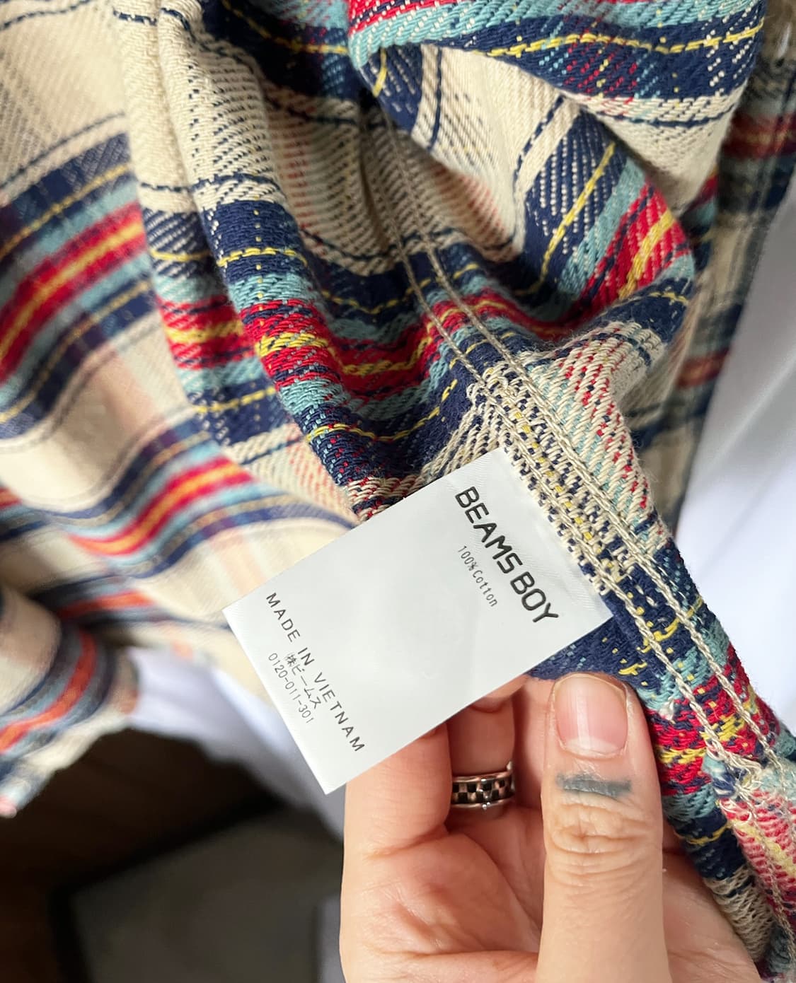 BEAMS BOY exclusive fabric check shirt 상품이미지10
