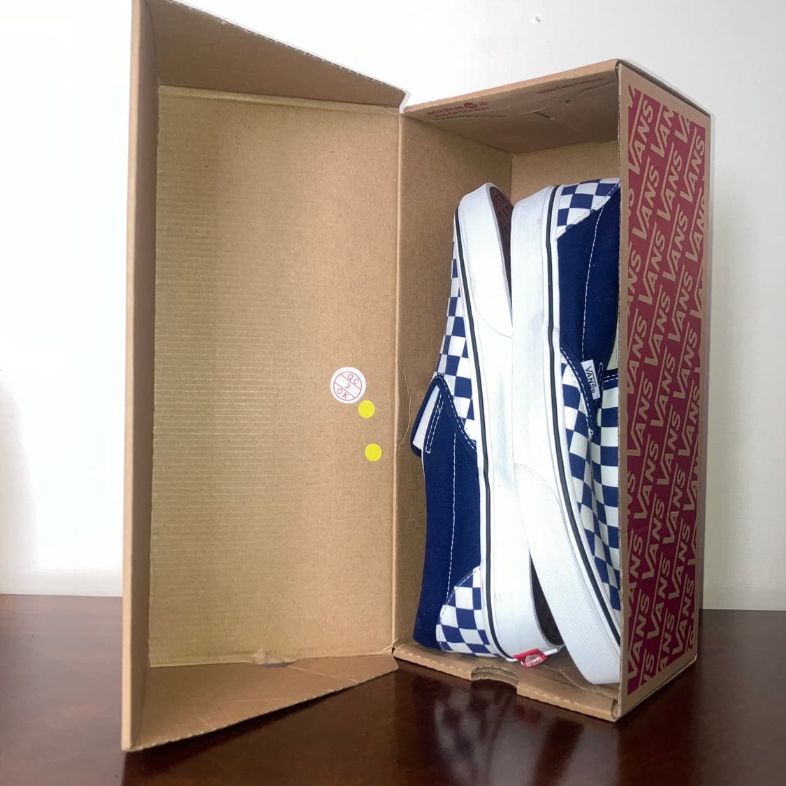 반스 블루 체커보드 슬립온 (새상품) 상품이미지5