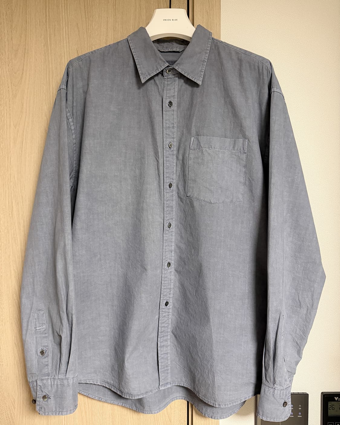 유니온블루 다이드 런드리 셔츠 콘크리트 L 상품이미지2