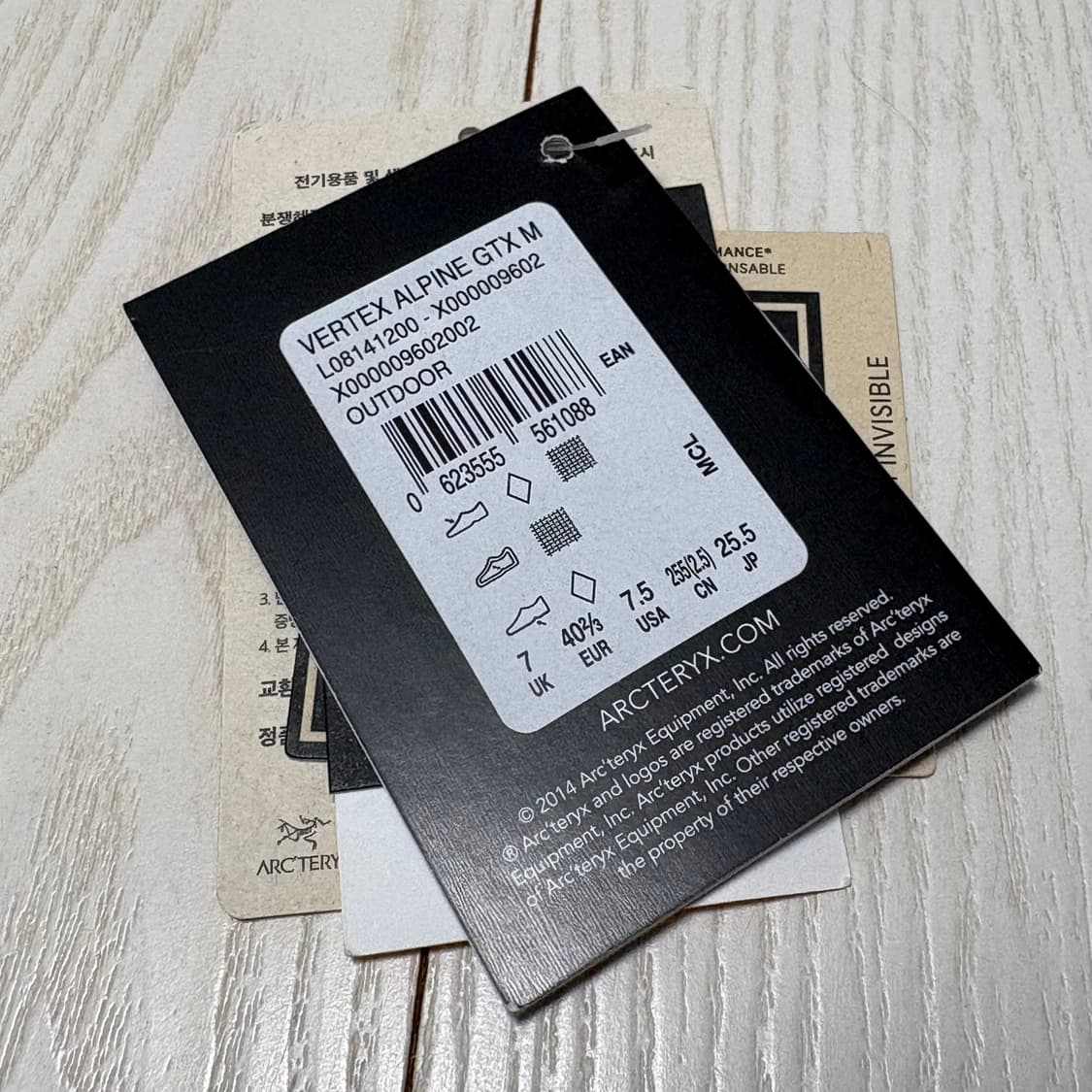 [255] 아크테릭스 버텍스 알파인 GTX 상품이미지5