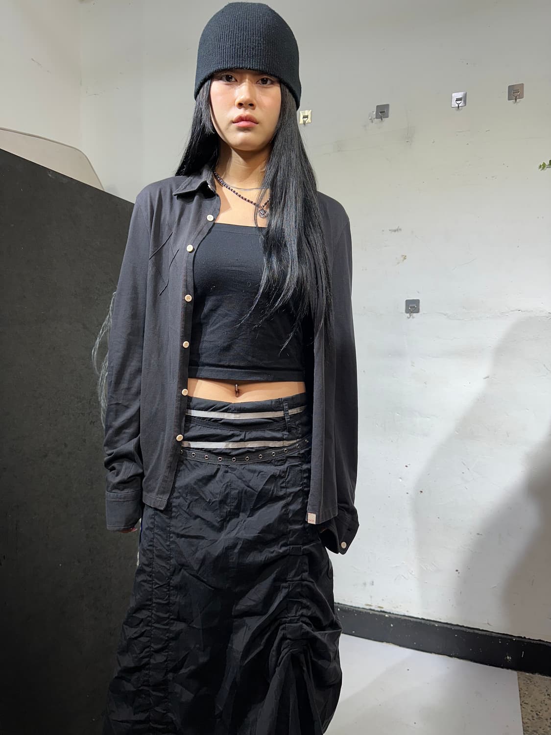 디젤 고딕 블랙 웨스턴 프린팅 셔츠 자켓 L 상품이미지5