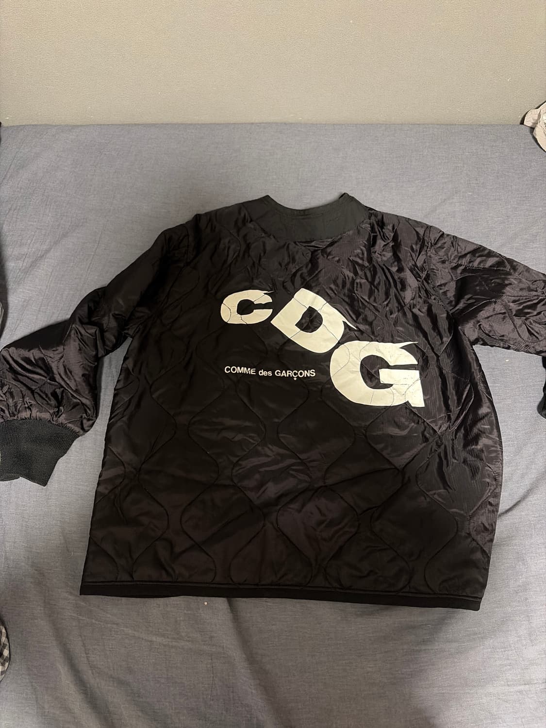 CDG x 알파인더스트리 라이너 자켓 블랙 XL 꼼데 CDG 퀄팅 깔깔이 상품이미지2