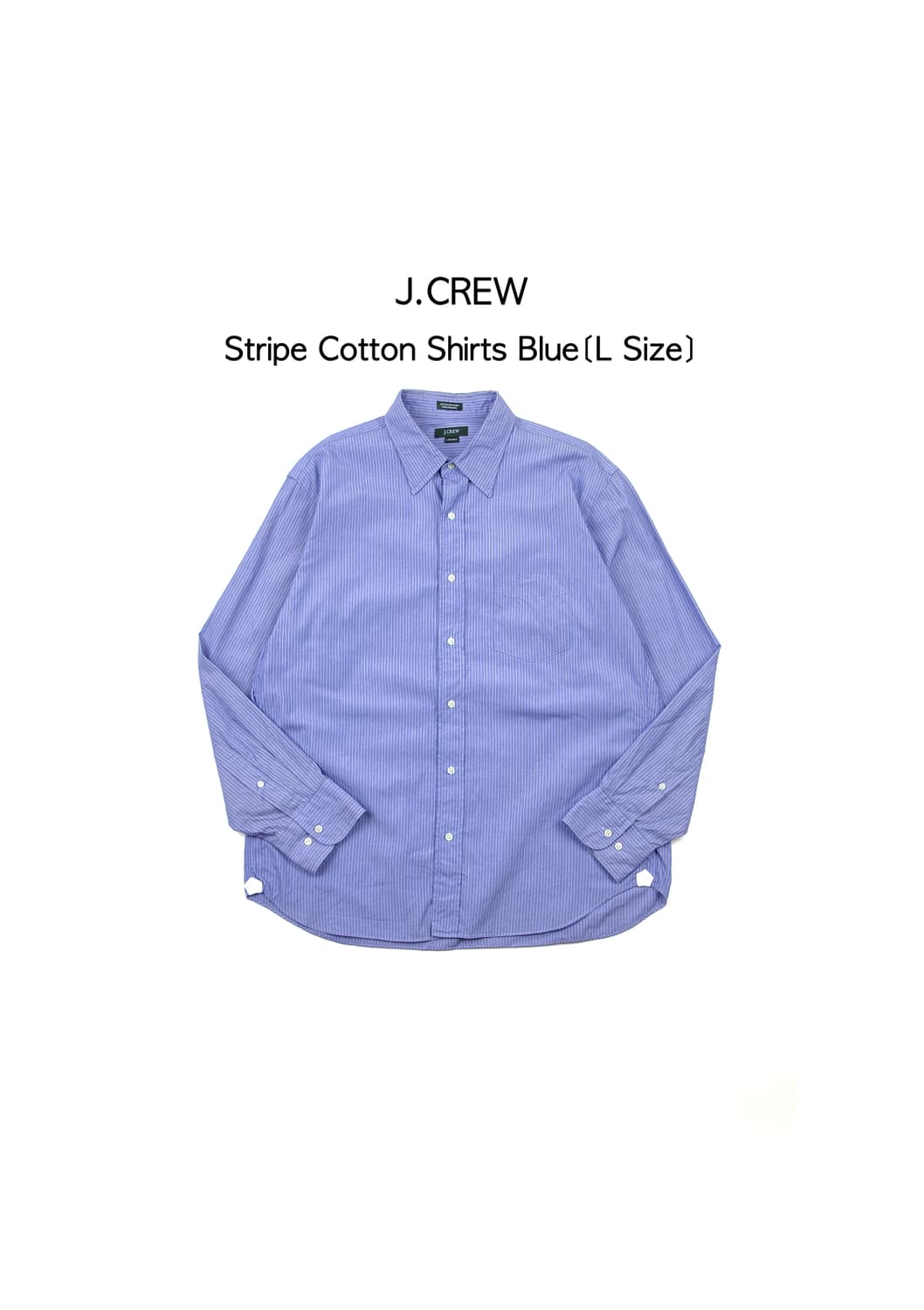 J.CREW 스트라이프 코튼 셔츠 블루  상품이미지1