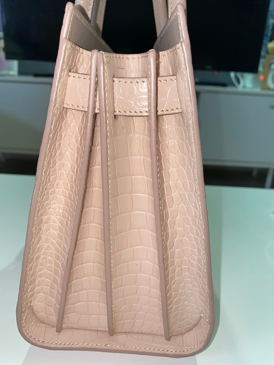 생로랑 삭드쥬르 베이비 핑크크로커다일 상품이미지7