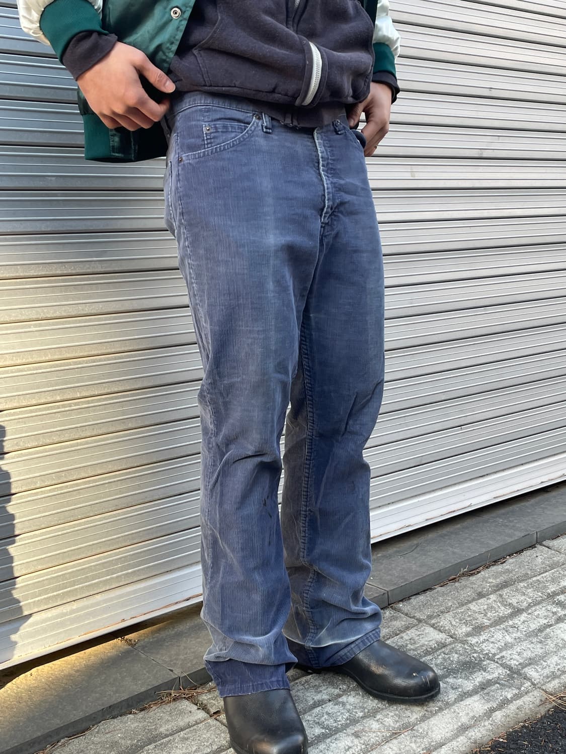 80s Levis 517 Corduroy Distressed Navy 상품이미지4