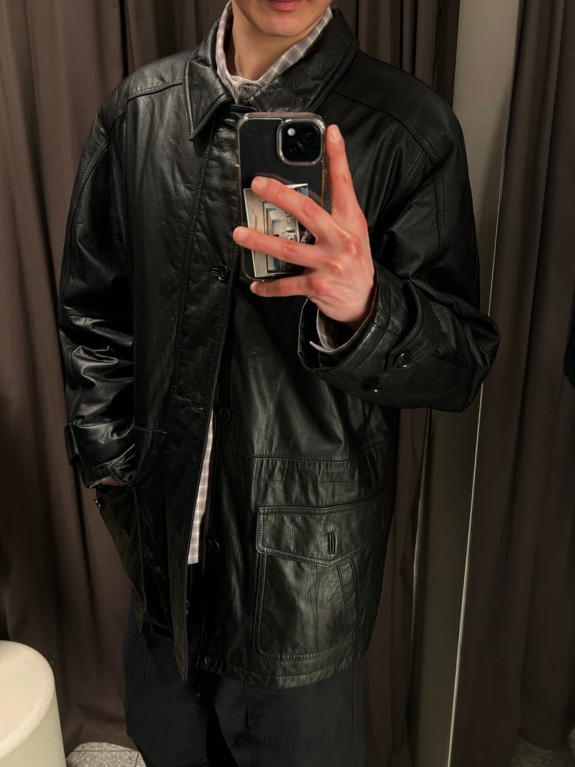 vtg lambskin carcoat 상품이미지1