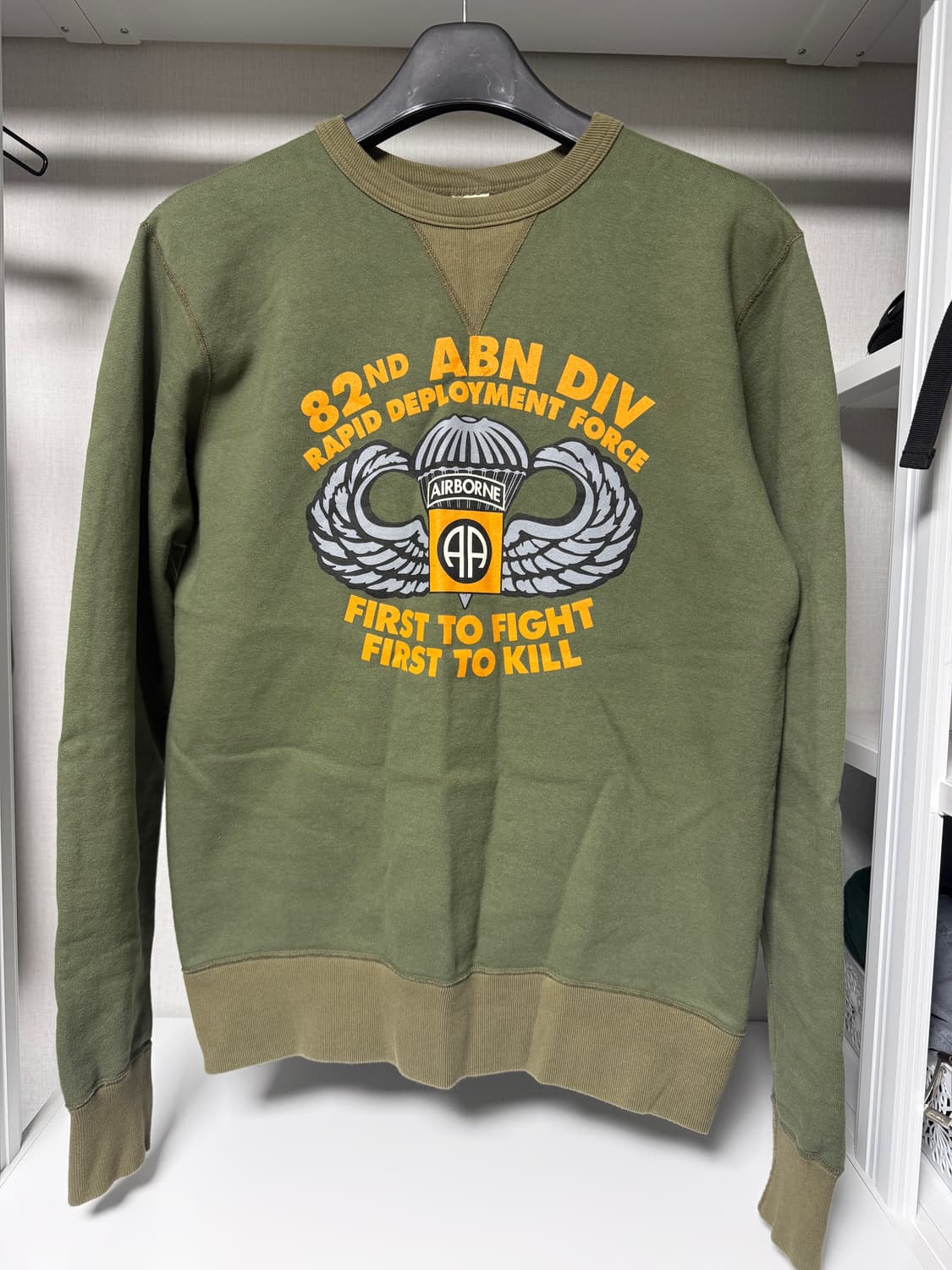 [XL] 버즈릭슨 크루넥 스웻셔츠 올리브 상품이미지2