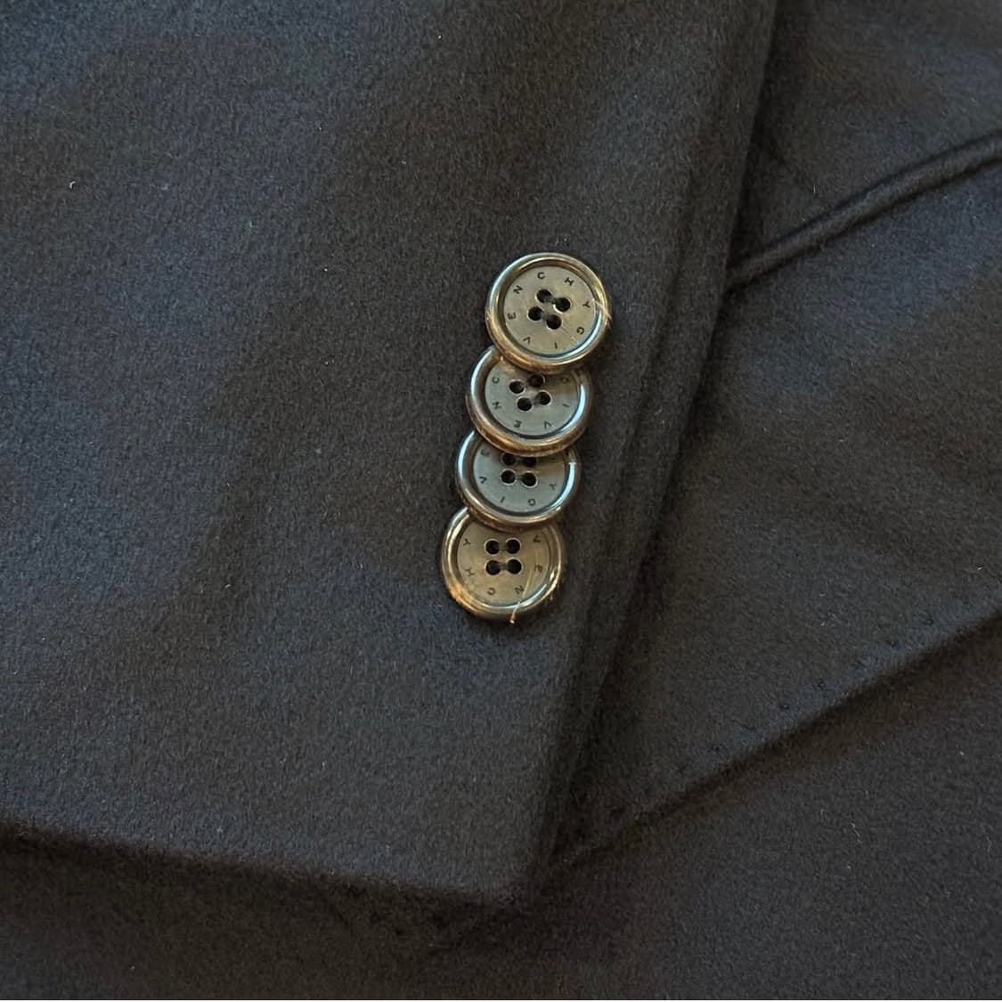 지방시 캐시미어 네이비 싱글코트 상품이미지7