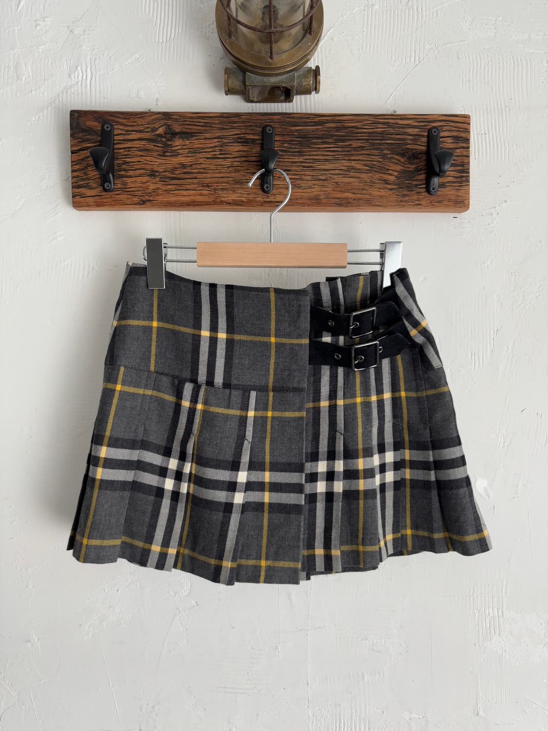 Burberry 버버리 블루라벨 차콜 체크 미니 스커트 상품이미지5
