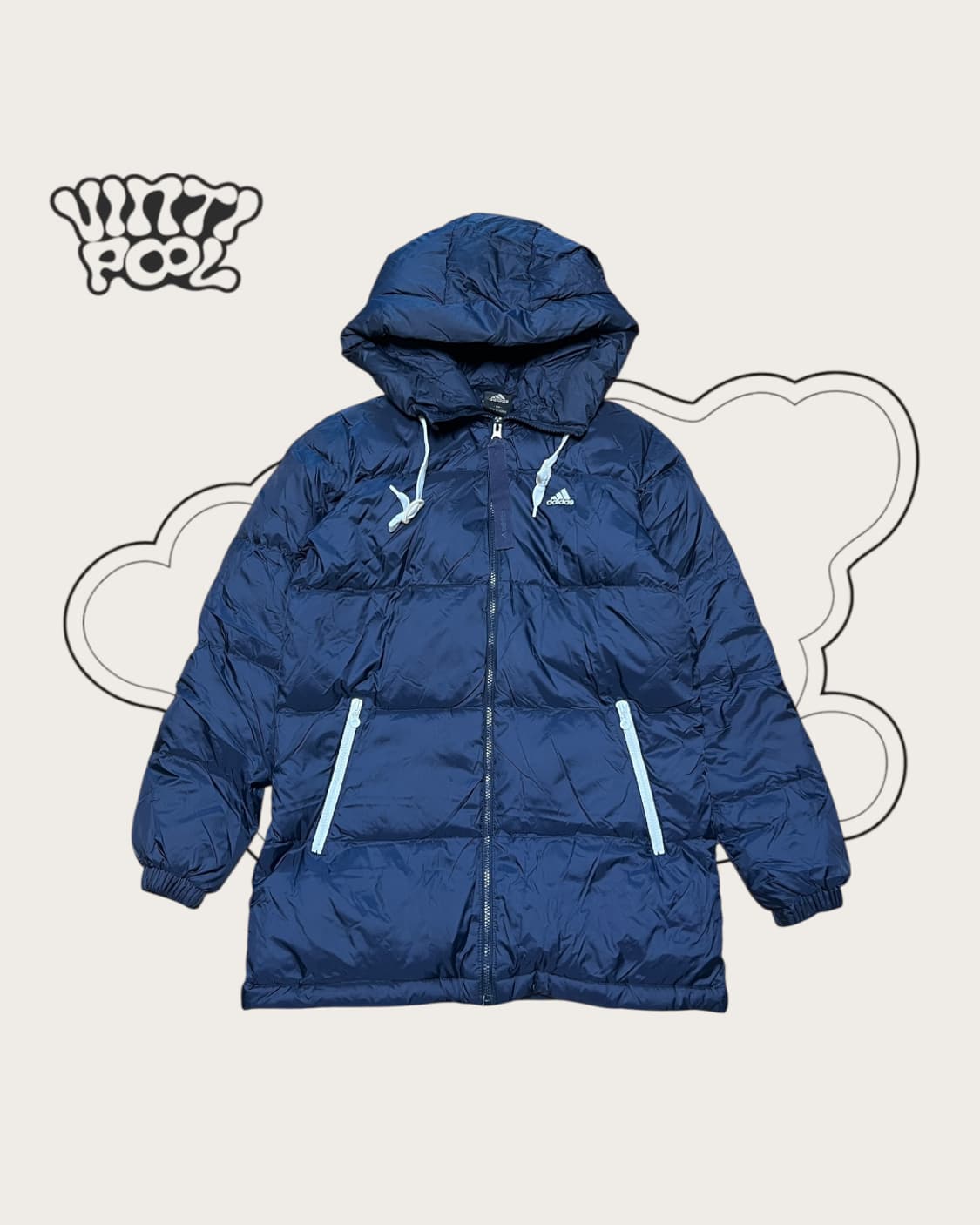 아디다스 오리털패딩 미드다운 W 90 네이비 상품이미지1