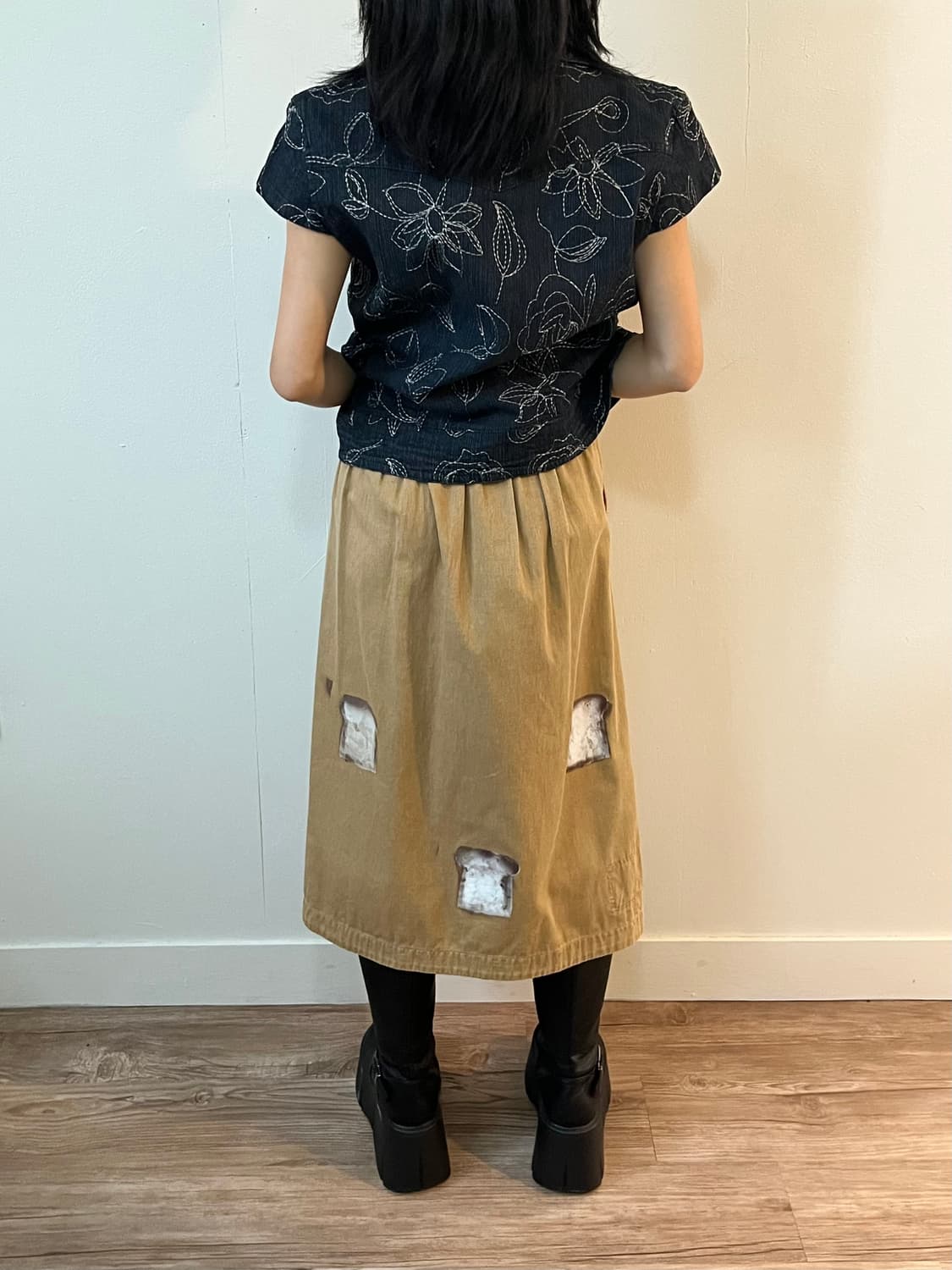 vtg 플라워 스티치 데님자켓 상품이미지9