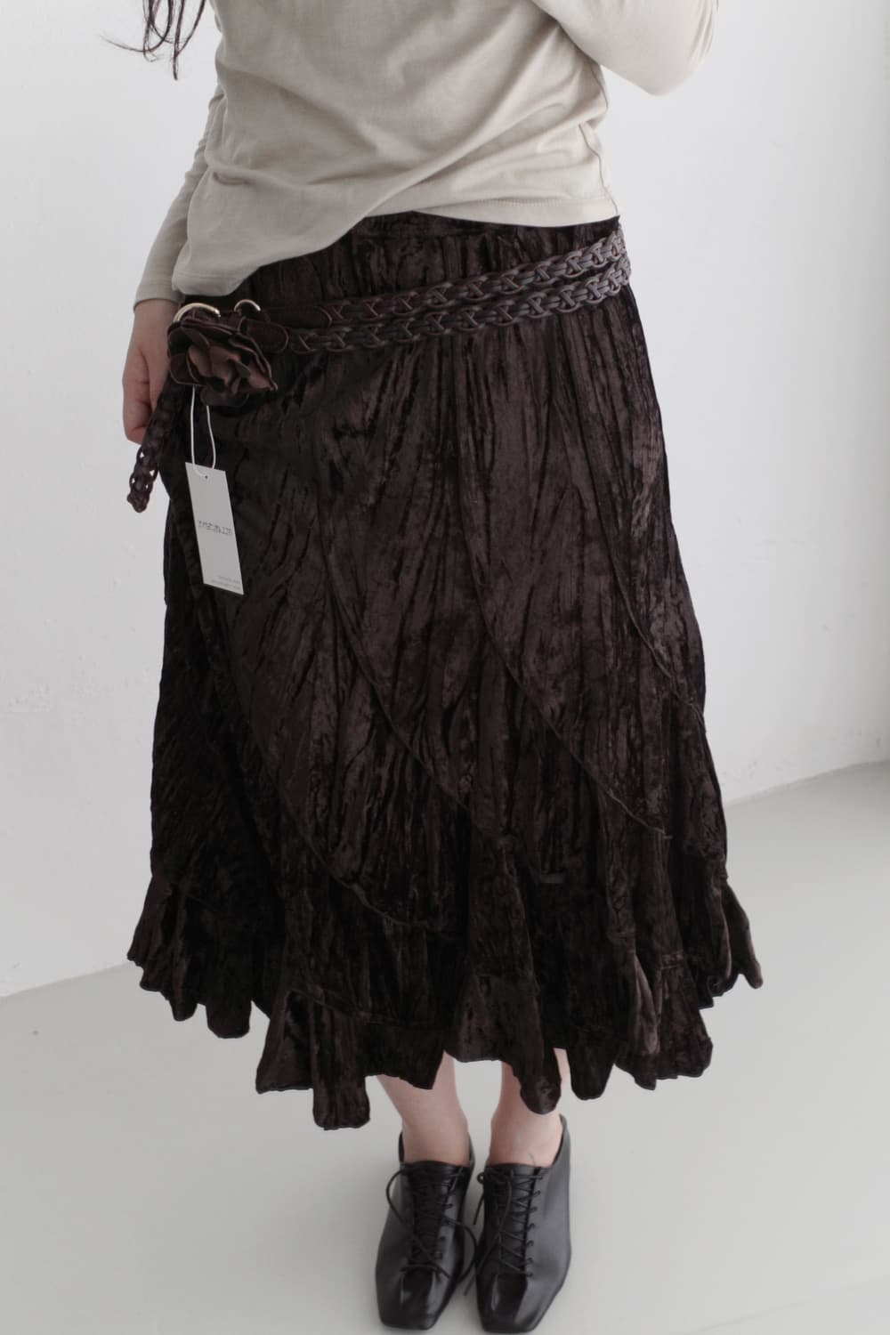 velvet grunge skirt  상품이미지5