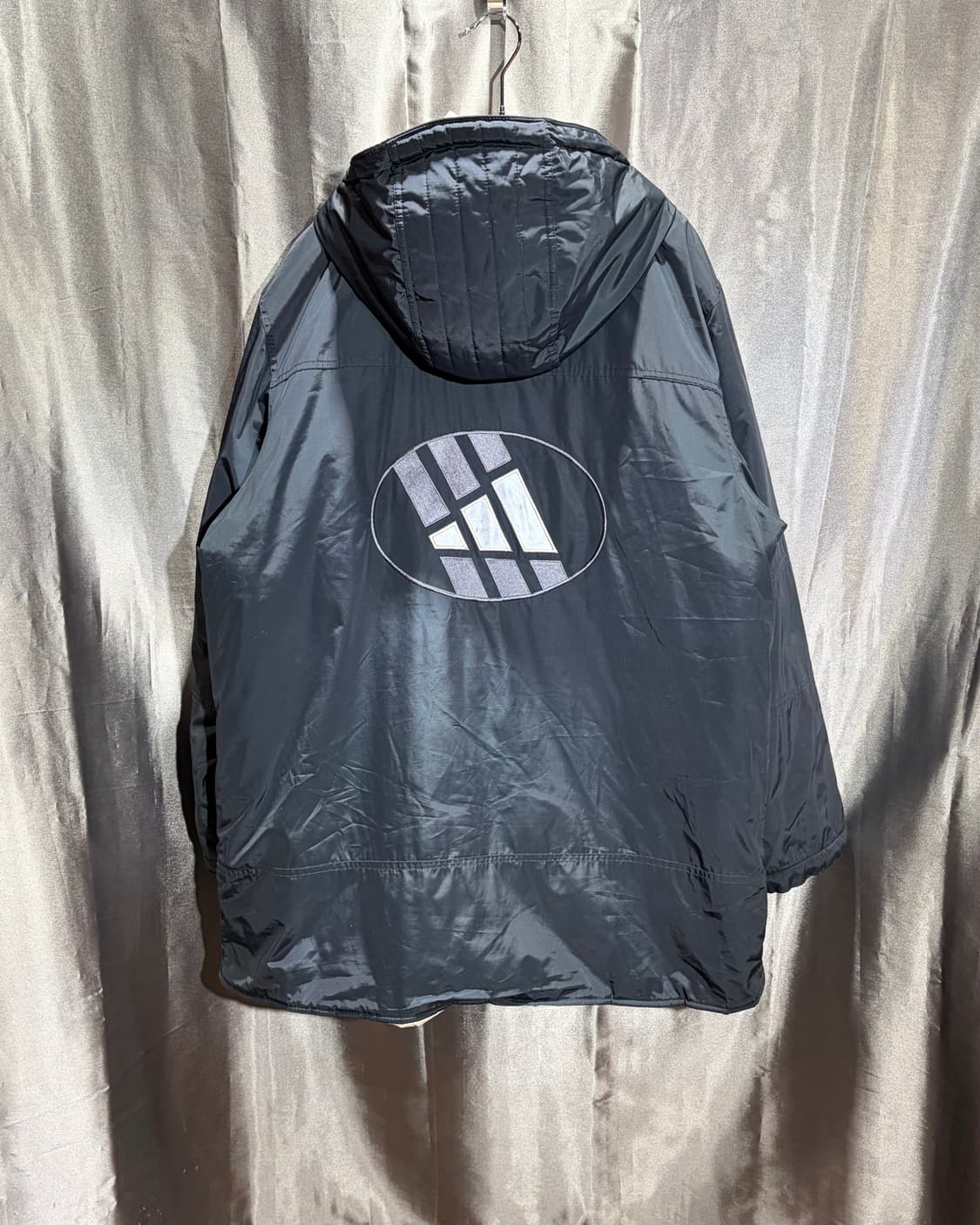 XL 아디다스 삼선로고 빅로고 패디드 나일론 야상 후드자켓 상품이미지4
