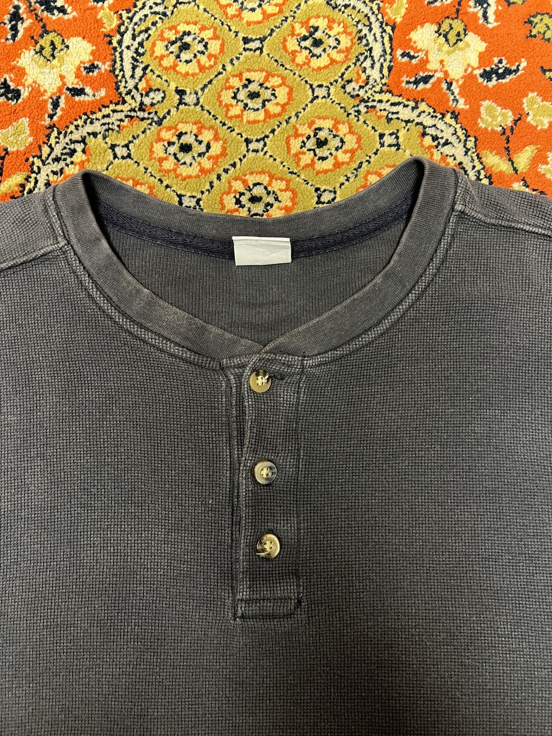 [L] Carhartt 칼하트 빈티지 차콜 헨리넥 상품이미지3