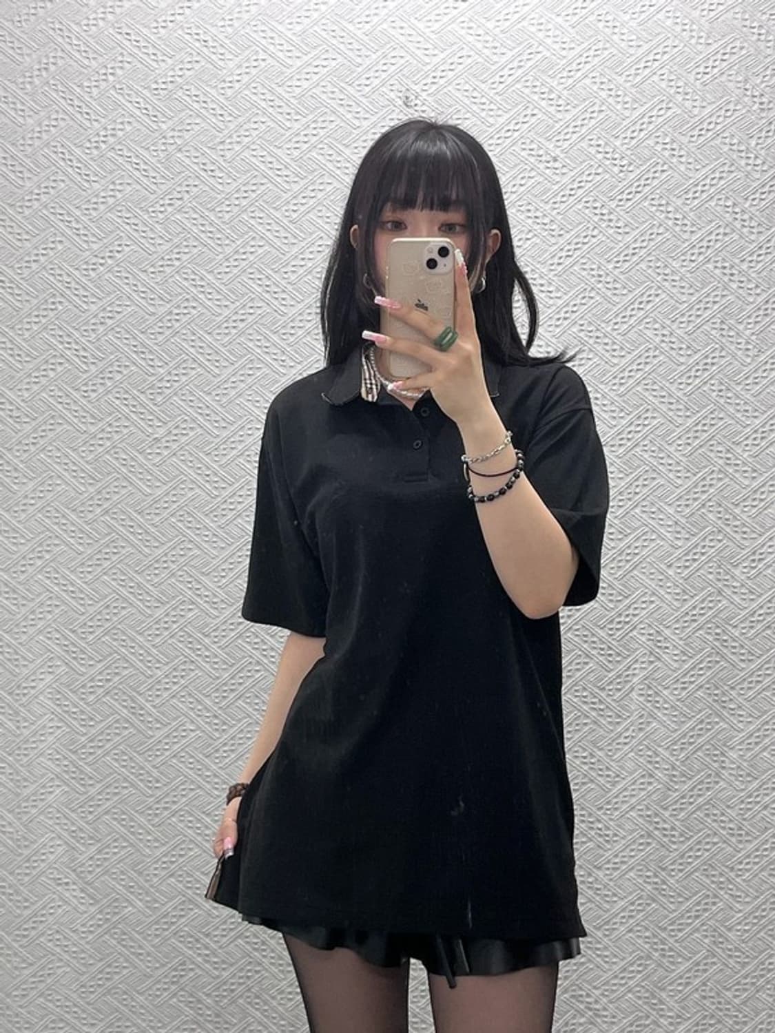 버버리 빈티지 모던 캐주얼 노바체크 카라 반팔티 M C12112 상품이미지1