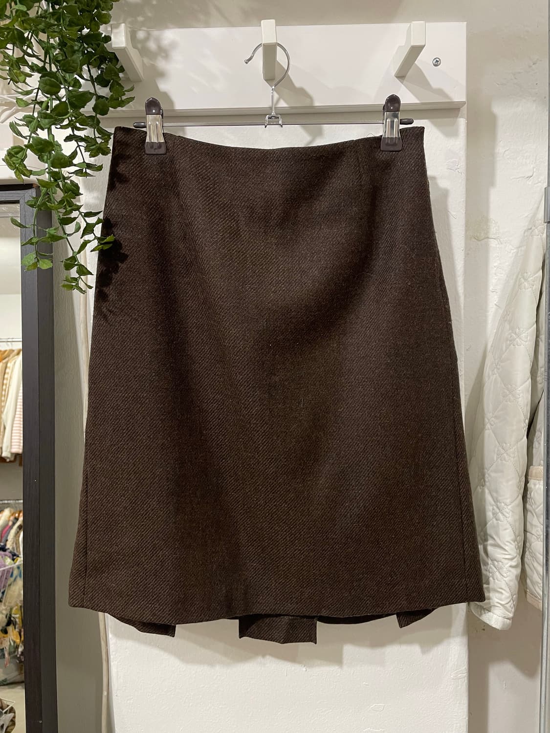 다크 브라운 울 플리츠 스커트 상품이미지6